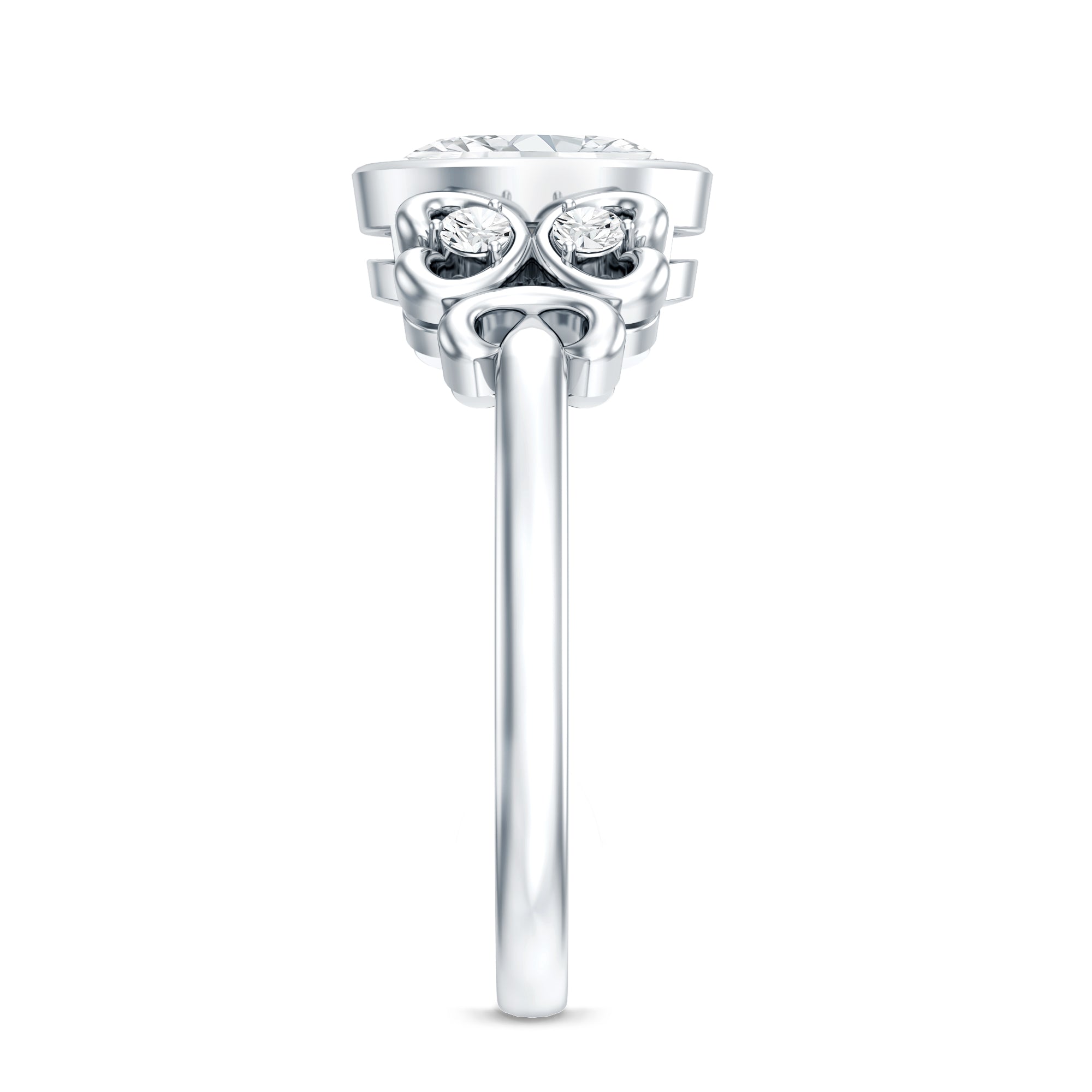 Classic Oval Lab Grown Diamond Solitaire Engagement Ring Lab - ( EF-VS ) - Rosec Jewels