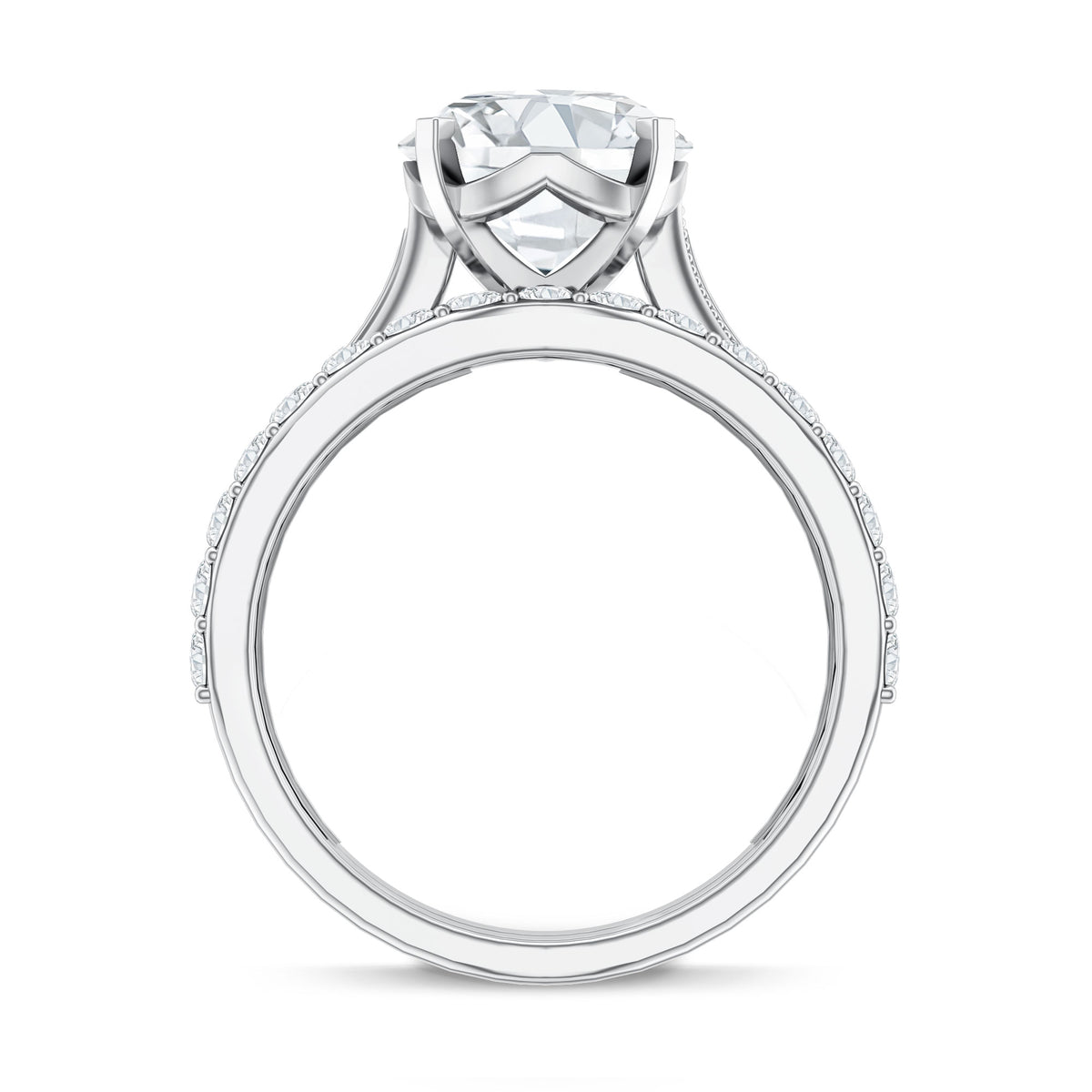 Rosec Jewels-IGI Documented 3 Carat Lab Grown Diamond Solitaire Bridal Ring Set