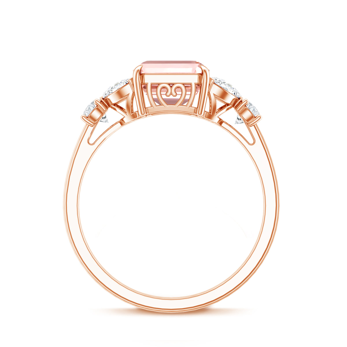 Rosec Jewels-IGI Authenticated 2 Carat Lab Grown Pink Diamond Emerald Cut Engagement Ring