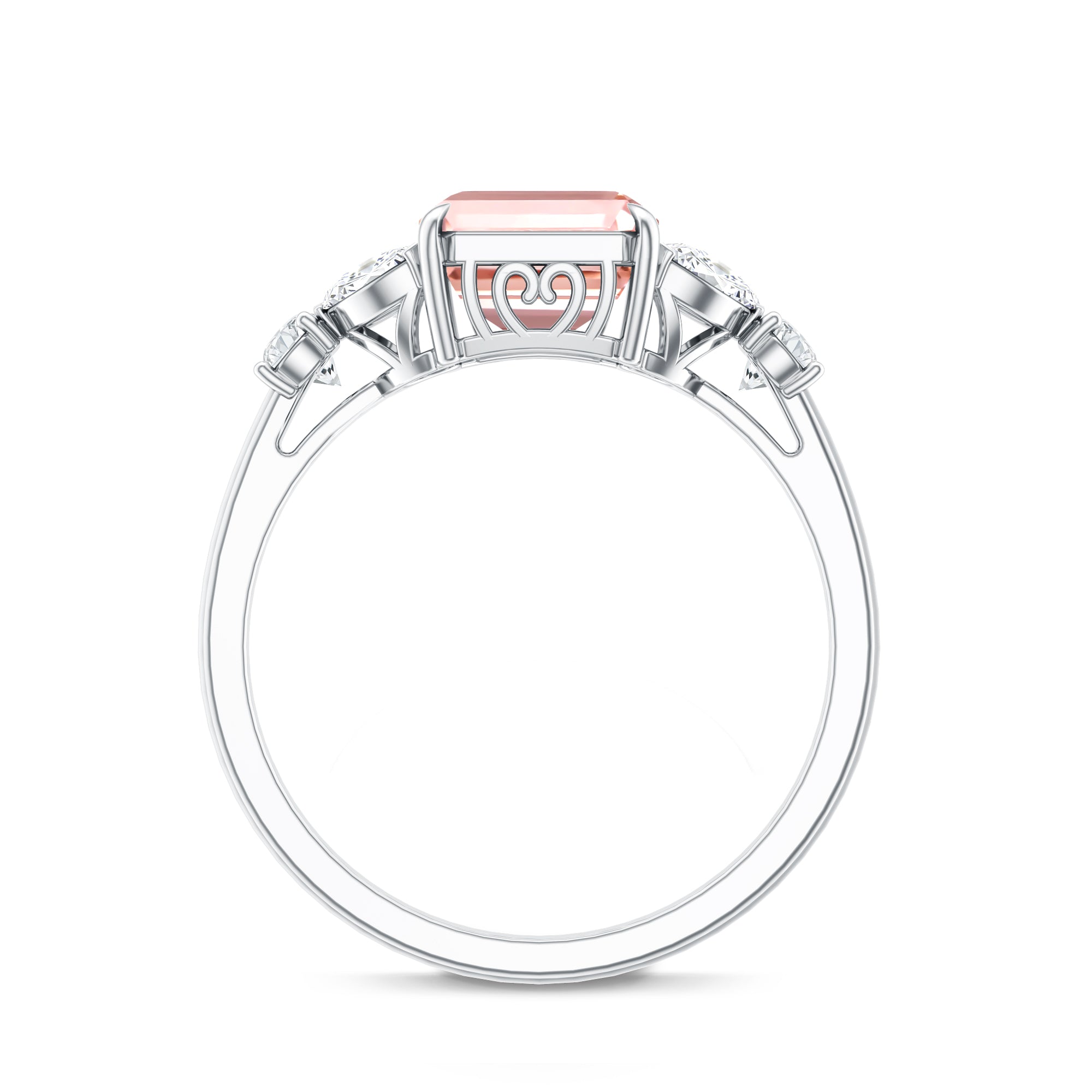 Rosec Jewels-IGI Authenticated 2 Carat Lab Grown Pink Diamond Emerald Cut Engagement Ring