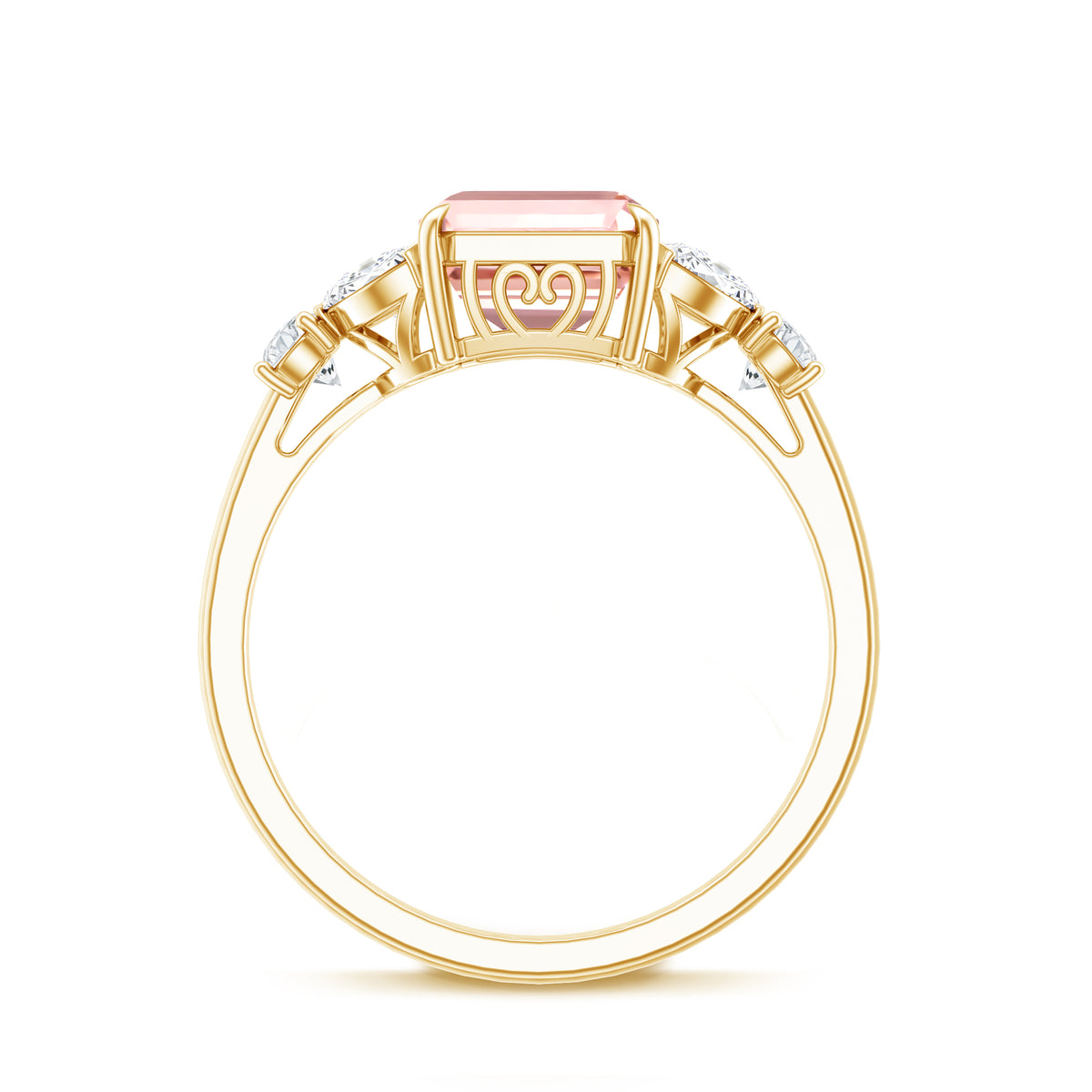 Rosec Jewels-IGI Authenticated 2 Carat Lab Grown Pink Diamond Emerald Cut Engagement Ring