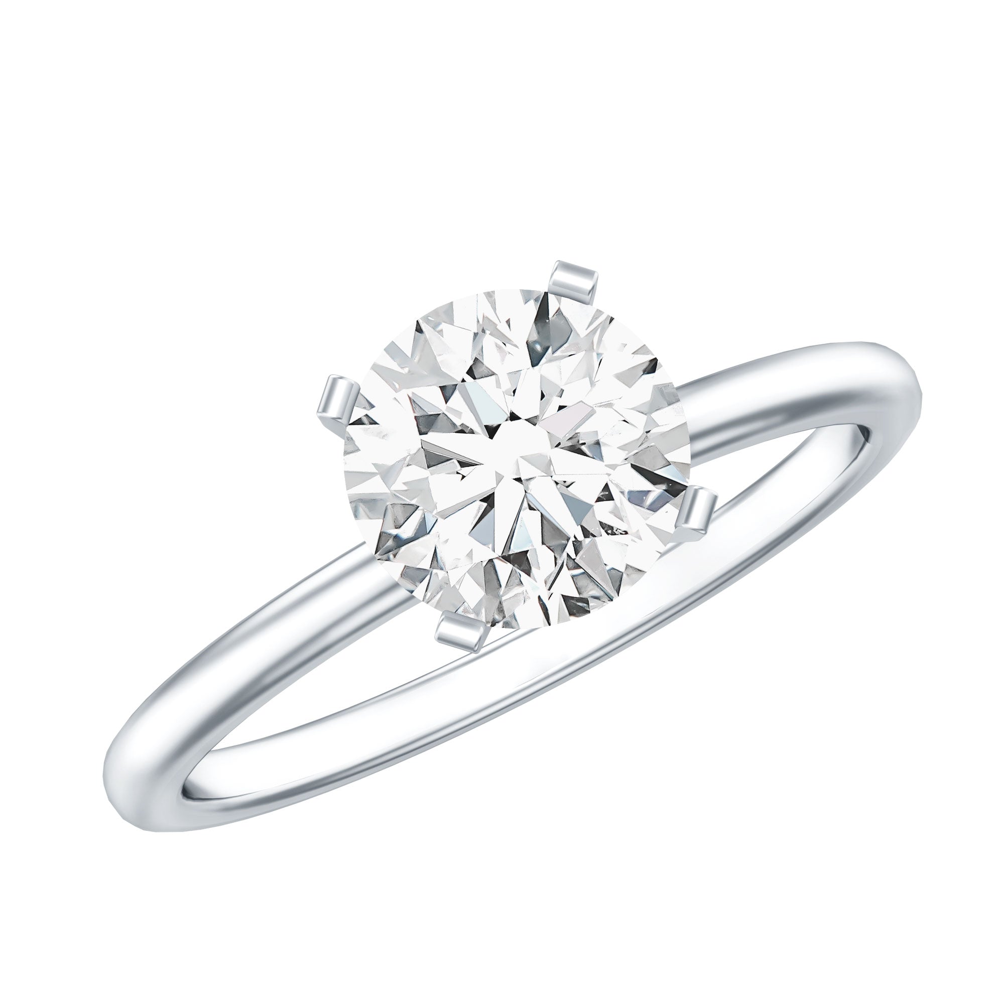 Peg Headset Solitaire Moissanite Ring for Women