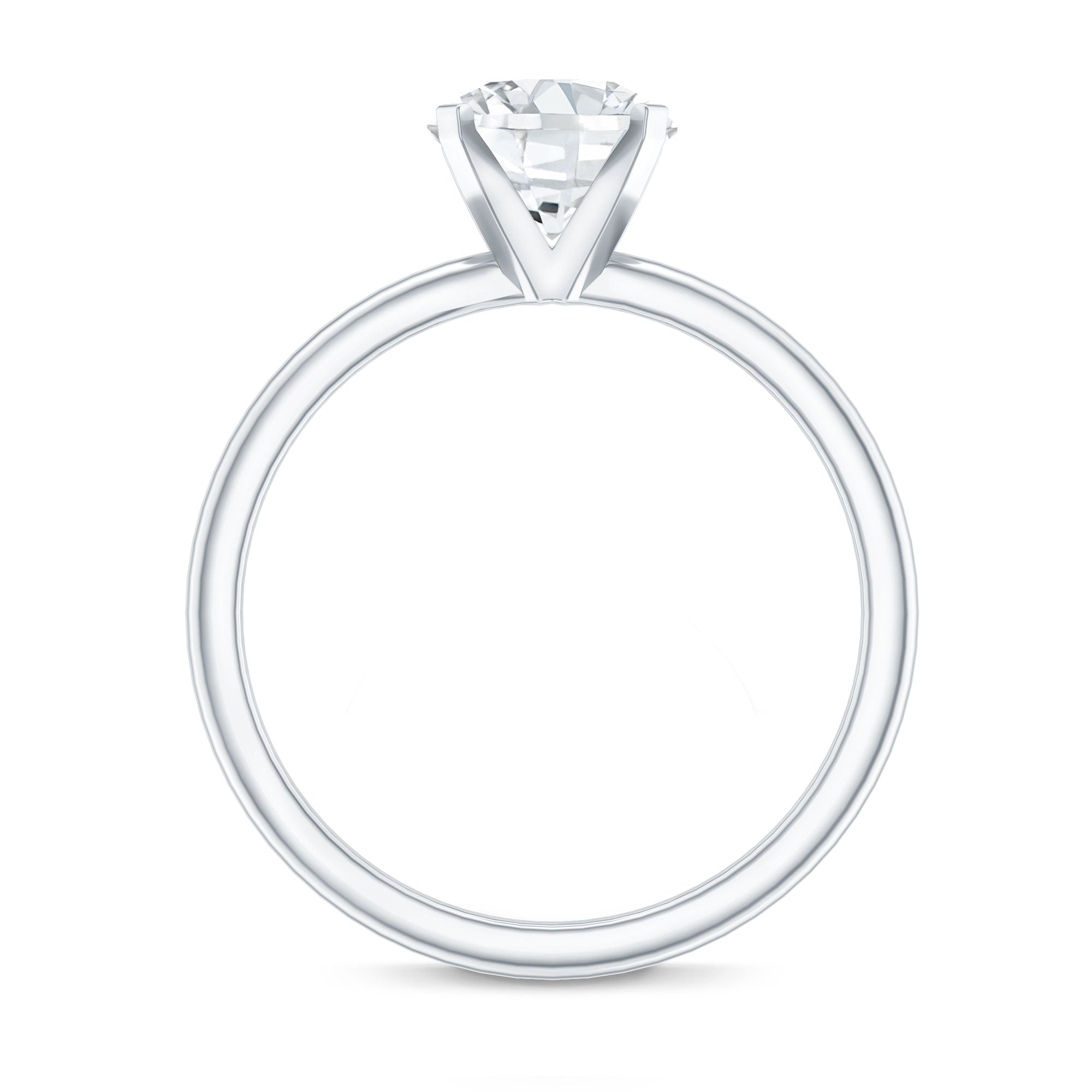 Peg Headset Solitaire Moissanite Ring for Women D-VS1 - Rosec Jewels