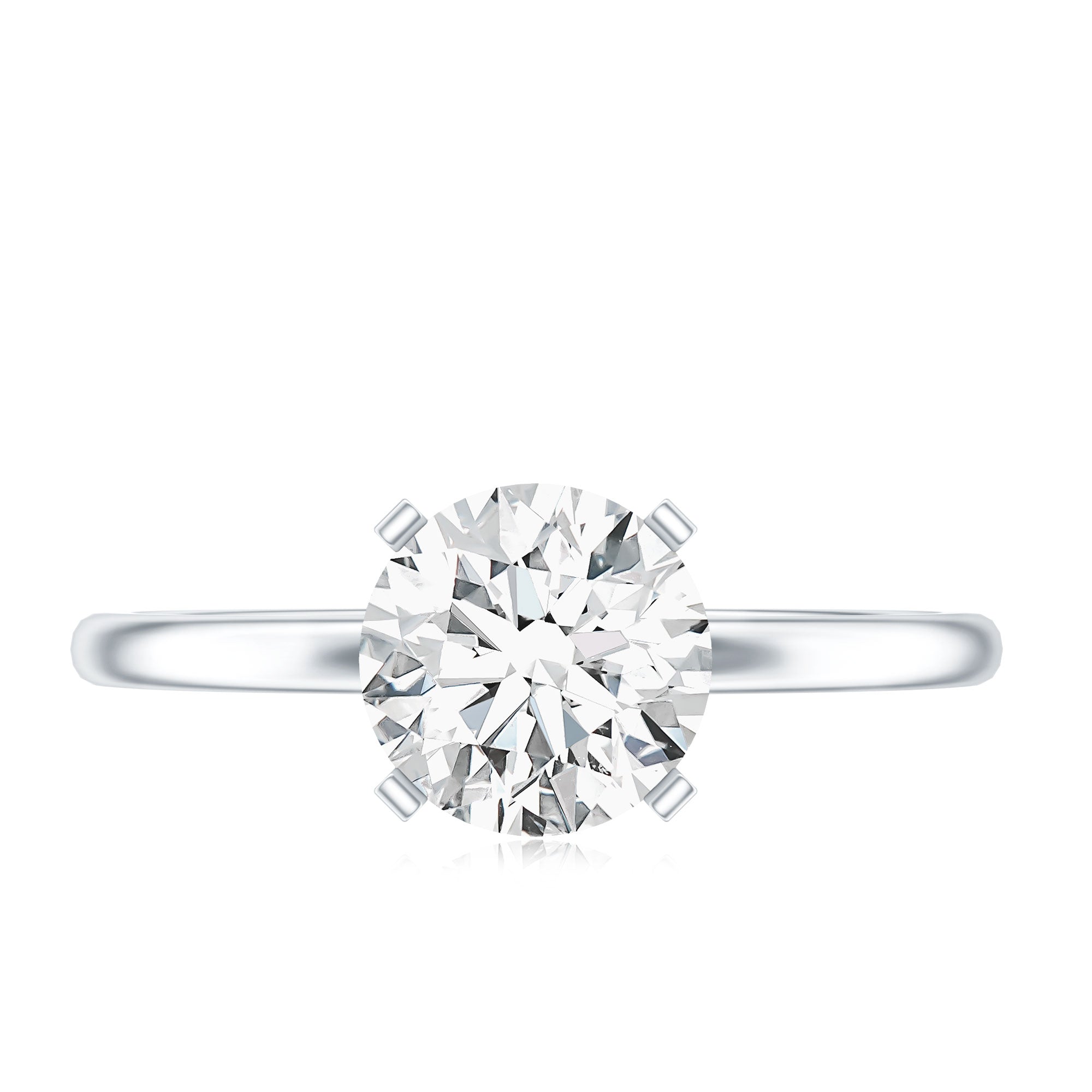Peg Headset Solitaire Moissanite Ring for Women D-VS1 - Rosec Jewels