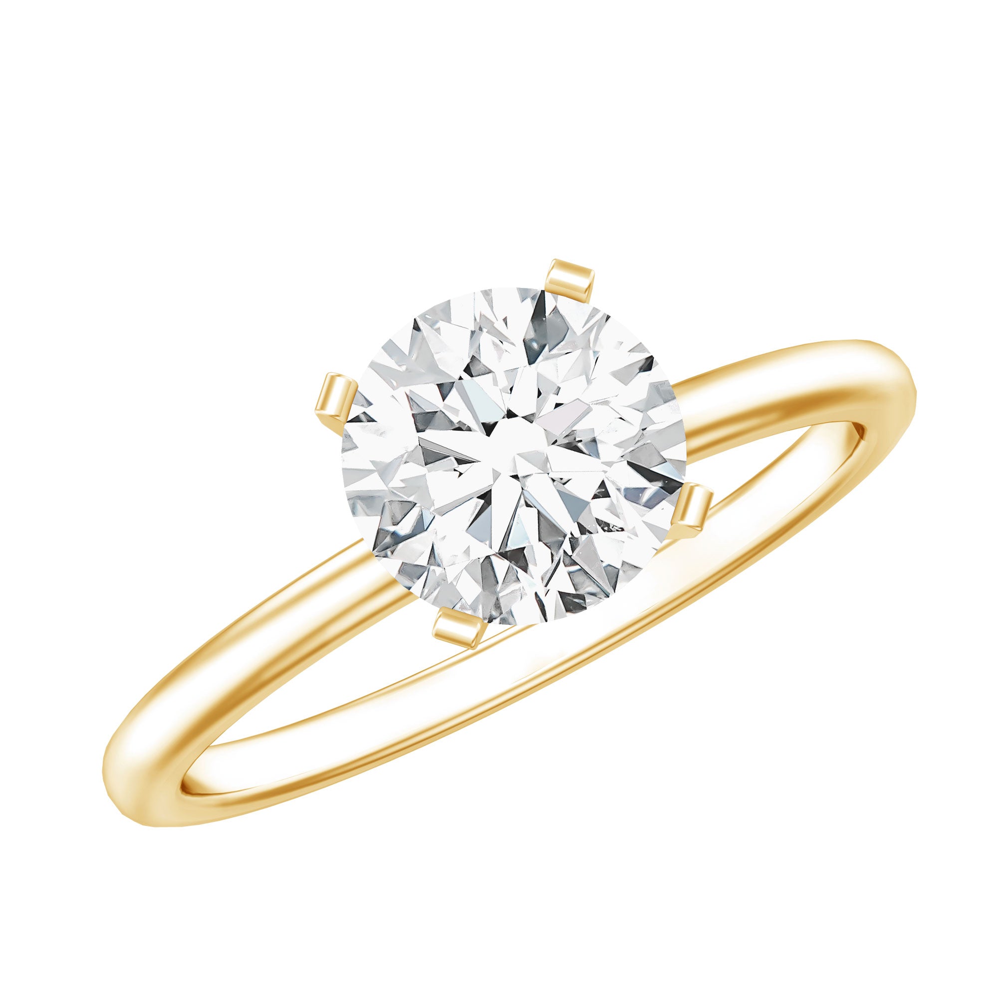 Peg Headset Solitaire Moissanite Ring for Women D-VS1 - Rosec Jewels