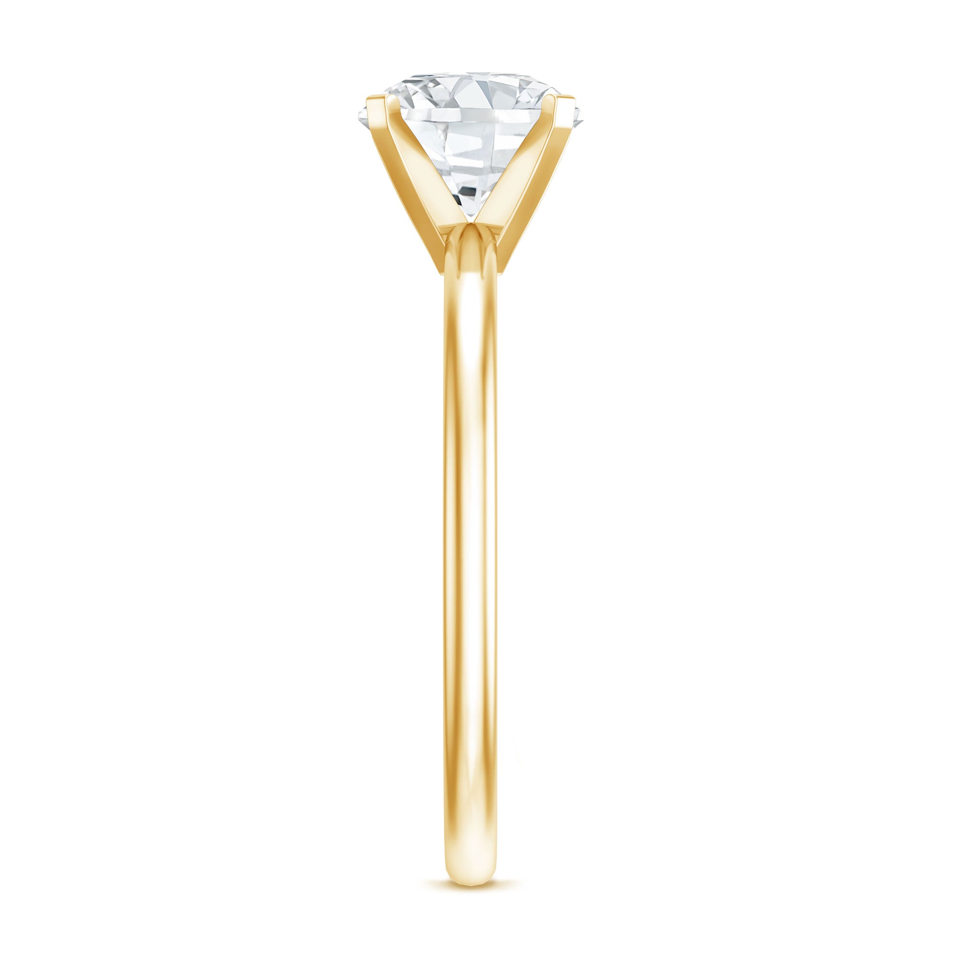 Peg Headset Solitaire Moissanite Ring for Women D-VS1 - Rosec Jewels