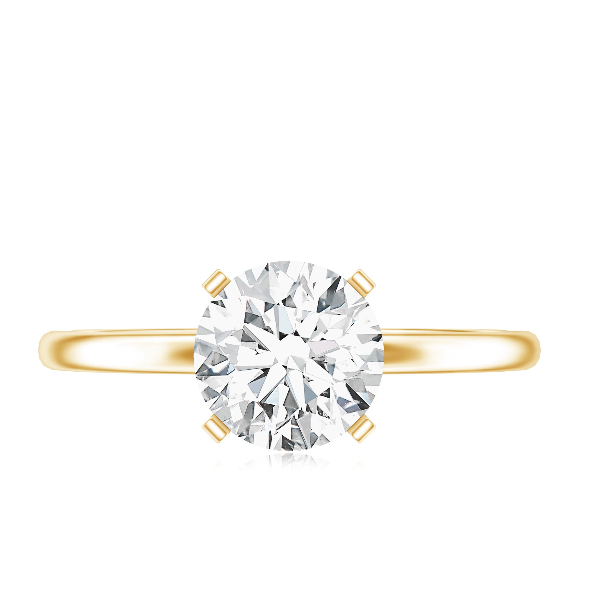 Peg Headset Solitaire Moissanite Ring for Women D-VS1 - Rosec Jewels