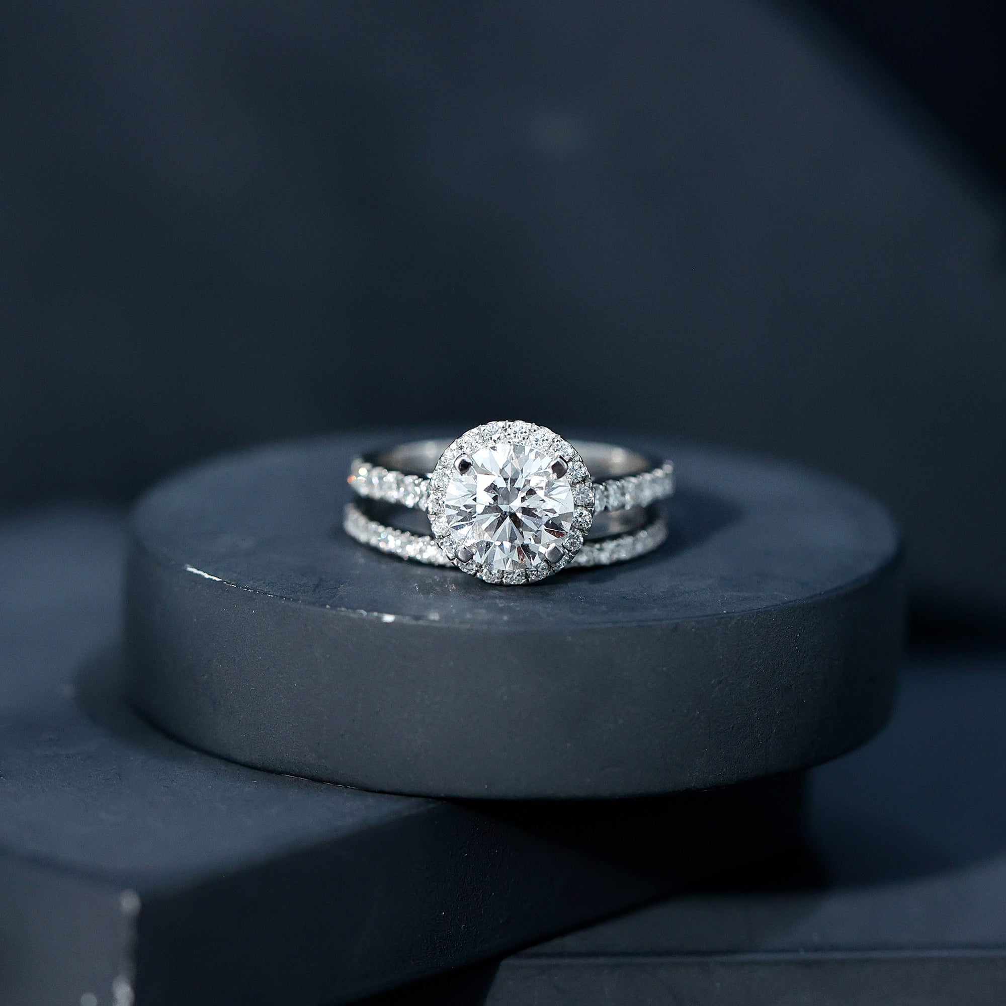 3 CT Moissanite Classic Wedding Ring Set D-VS1 - Rosec Jewels
