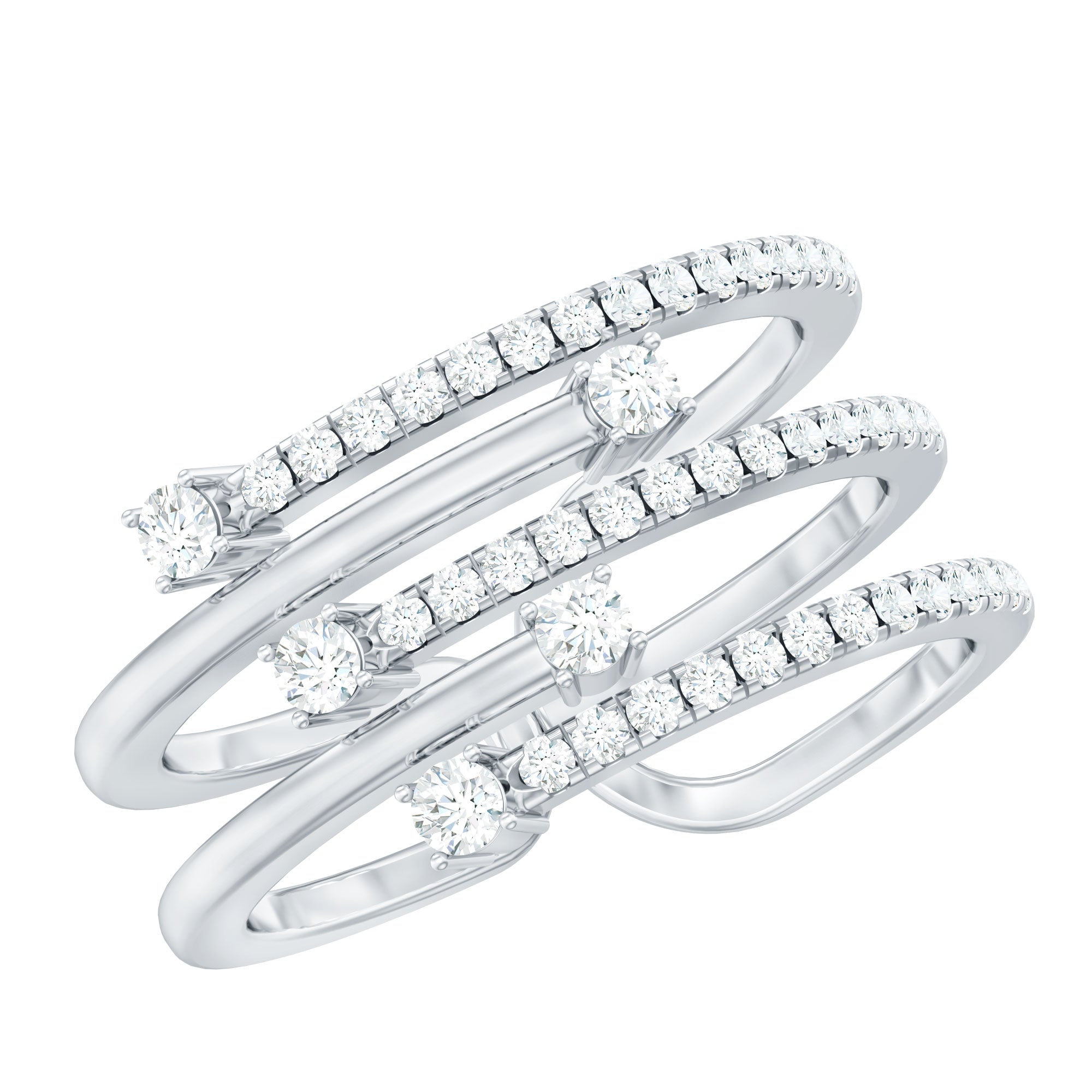 Certified Diamond Cocktail Wrap Ring