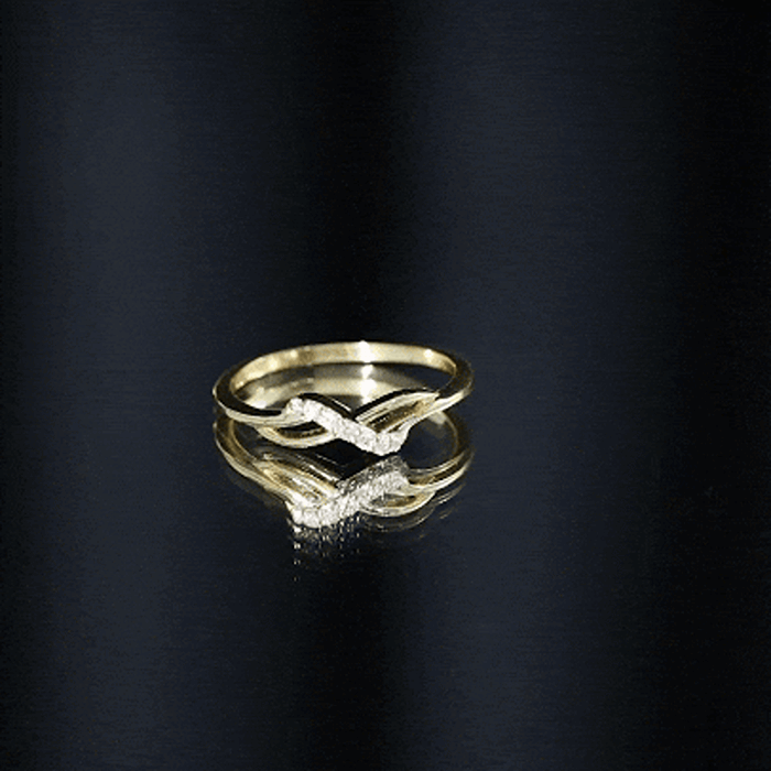 Certified Diamond Infinity Promise Ring For Her Natural - ( HI-SI ) - Rosec Jewels