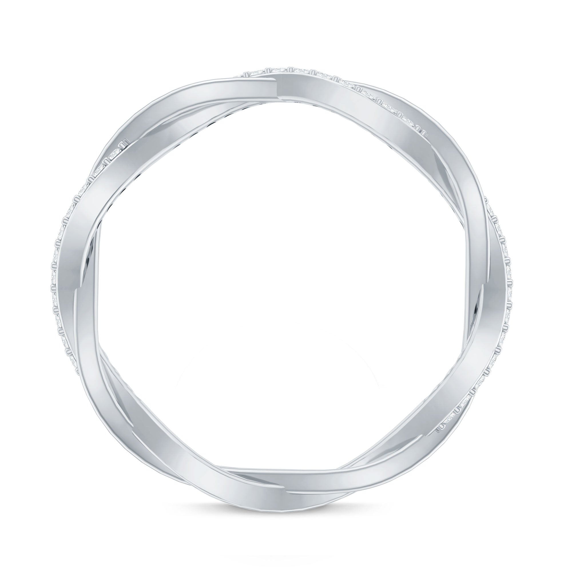 Certified Moissanite Infinity Eternity Band Ring D-VS1 - Rosec Jewels