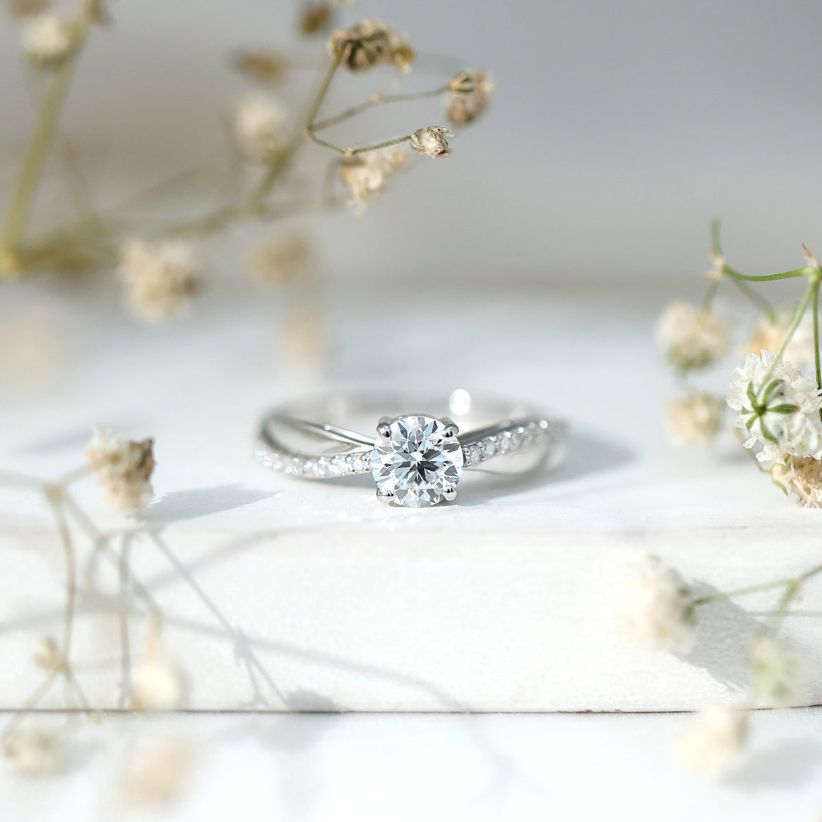 IGI Graded 1 Carat Lab Grown Diamond Solitaire Engagement Ring Lab - ( E-VS1 ) - Rosec Jewels