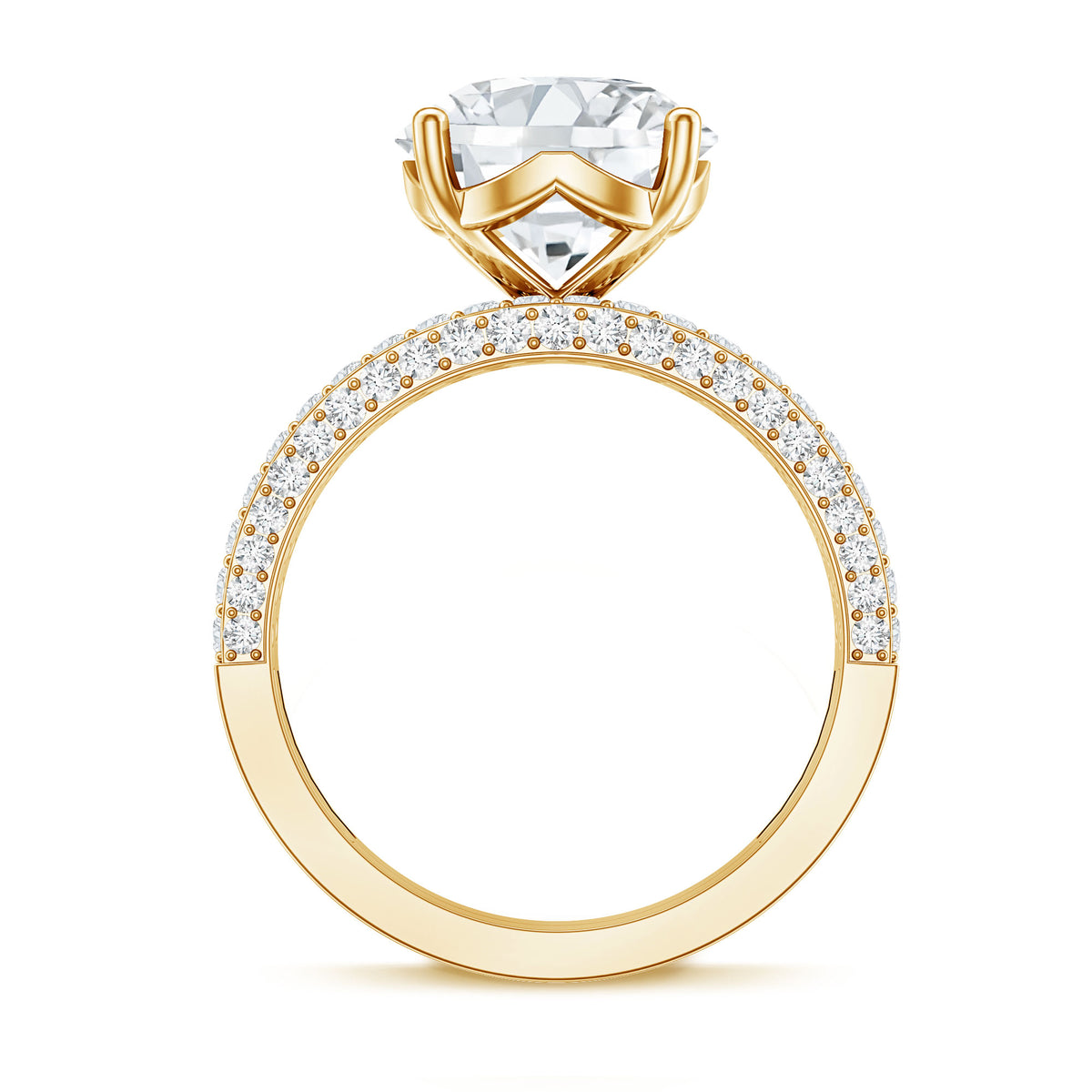 4 Carat IGI Authenticated Lab Grown Diamond Wedding Ring Set for Women Lab - ( E-VS1 ) - Rosec Jewels