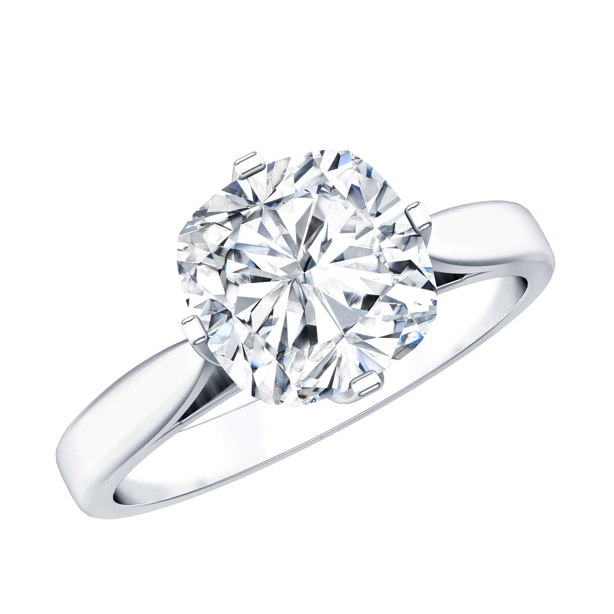 3 CT Cushion Moissanite Solitaire Engagement Ring D-VS1 - Rosec Jewels