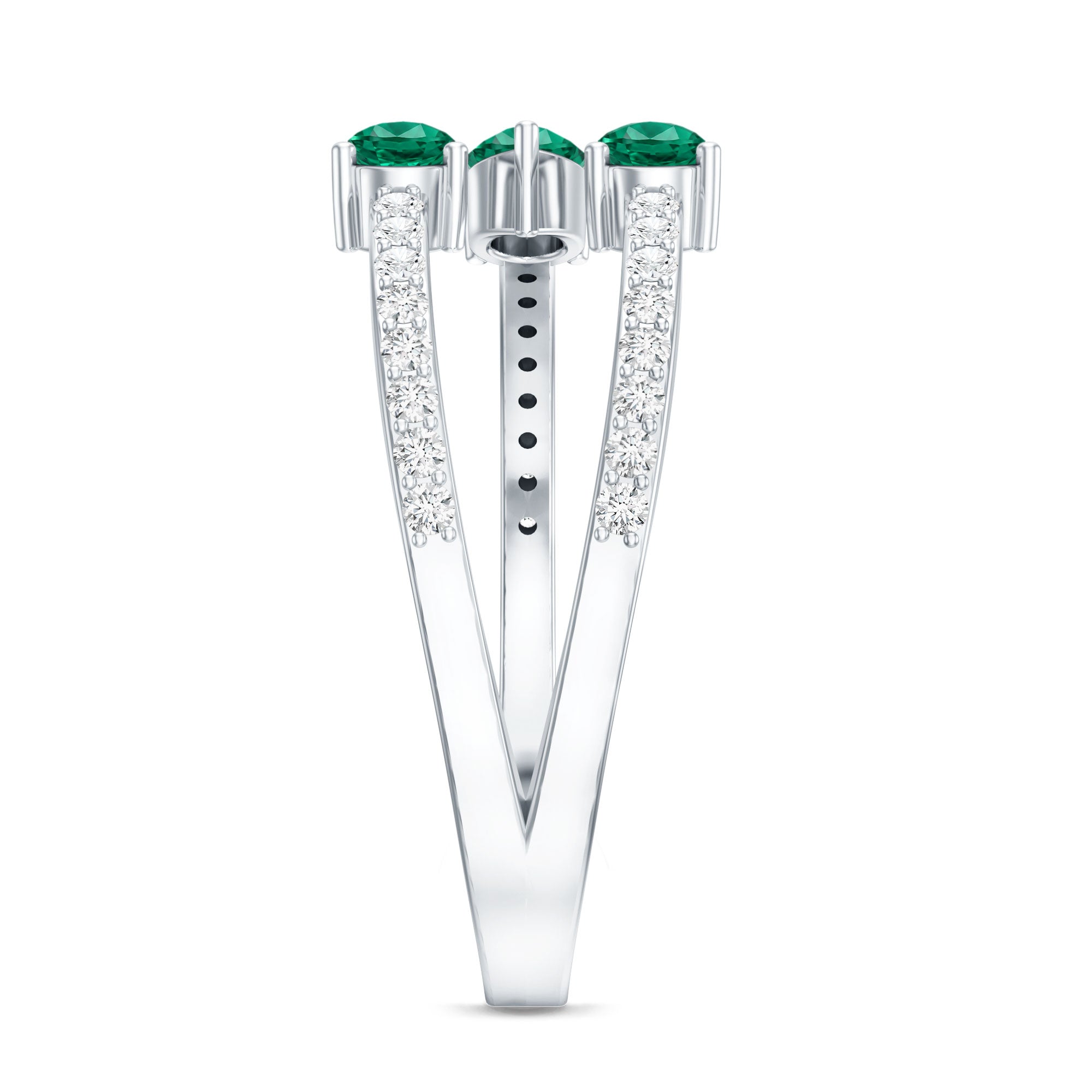 Certified Pear Shape Lab Grown Emerald Diamond Cocktail Ring AAAA - Rosec Jewels