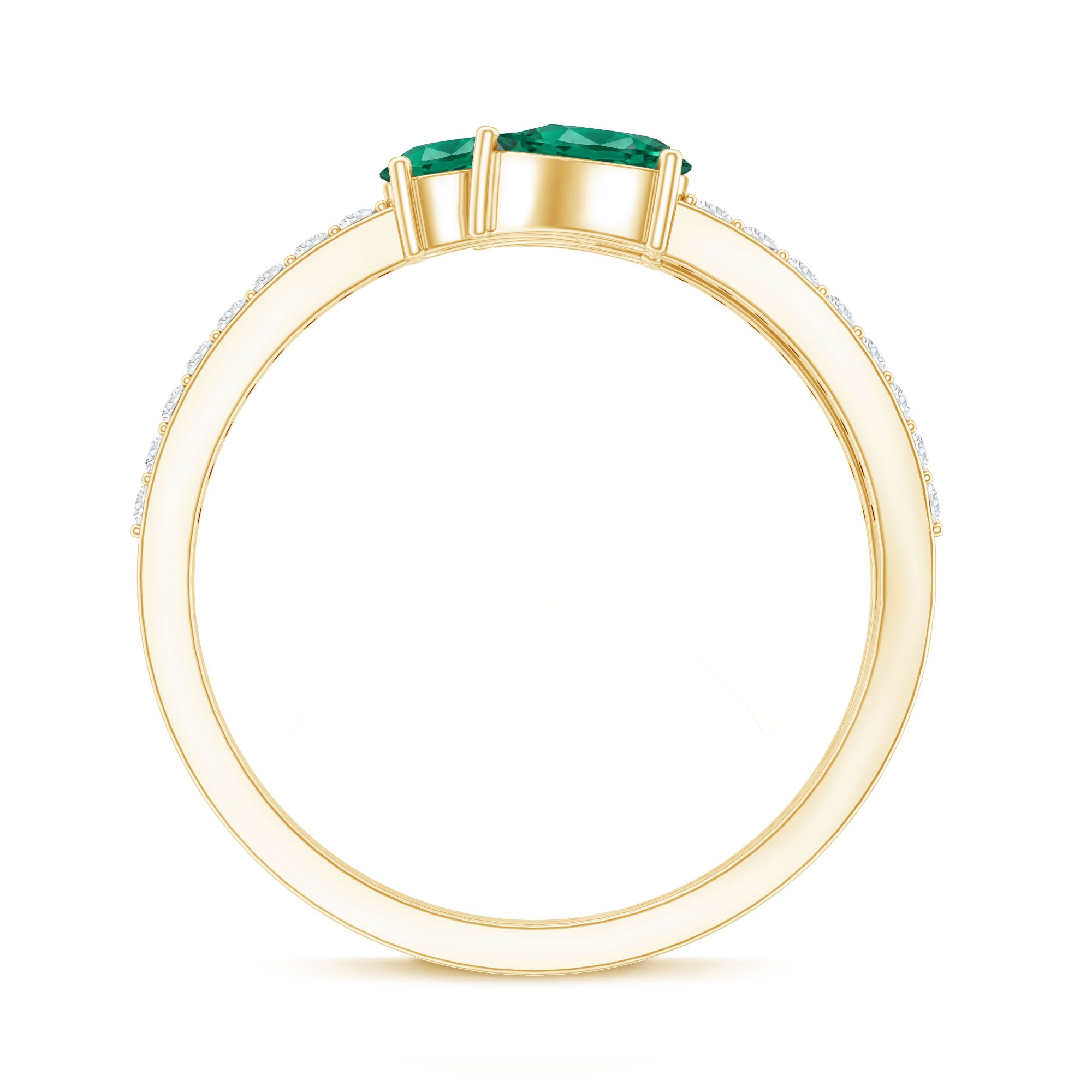 Certified Pear Shape Lab Grown Emerald Diamond Cocktail Ring AAAA - Rosec Jewels