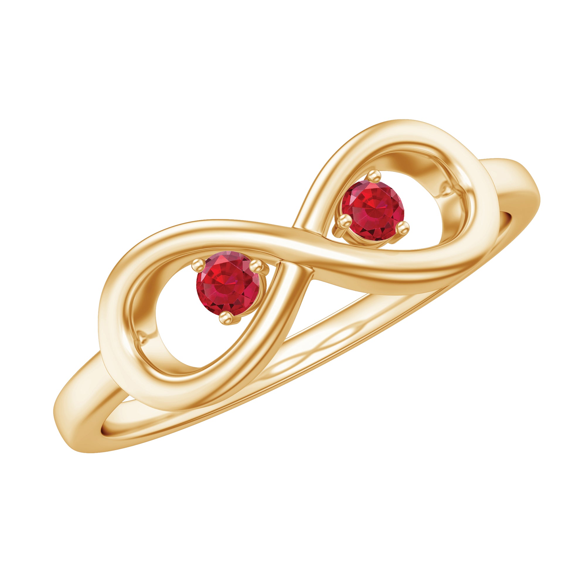 Rosec Jewels-Lab Created Ruby Infinity Promise Ring