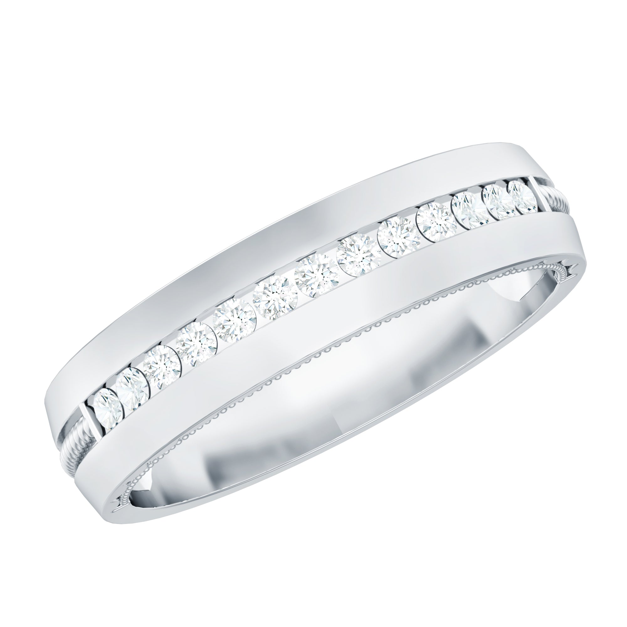 Brilliant Cut Moissanite Wedding Band