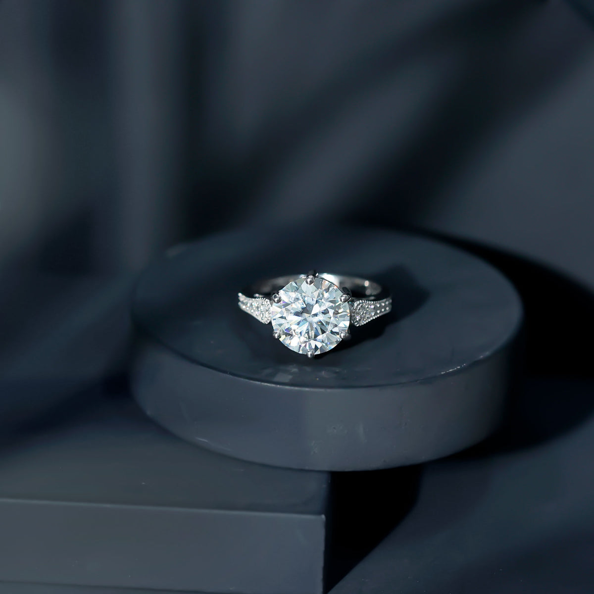 Huge 4 Carat Lab Grown Diamond Solitaire Engagement Ring IGI Verified Lab - ( E-VS1 ) - Rosec Jewels