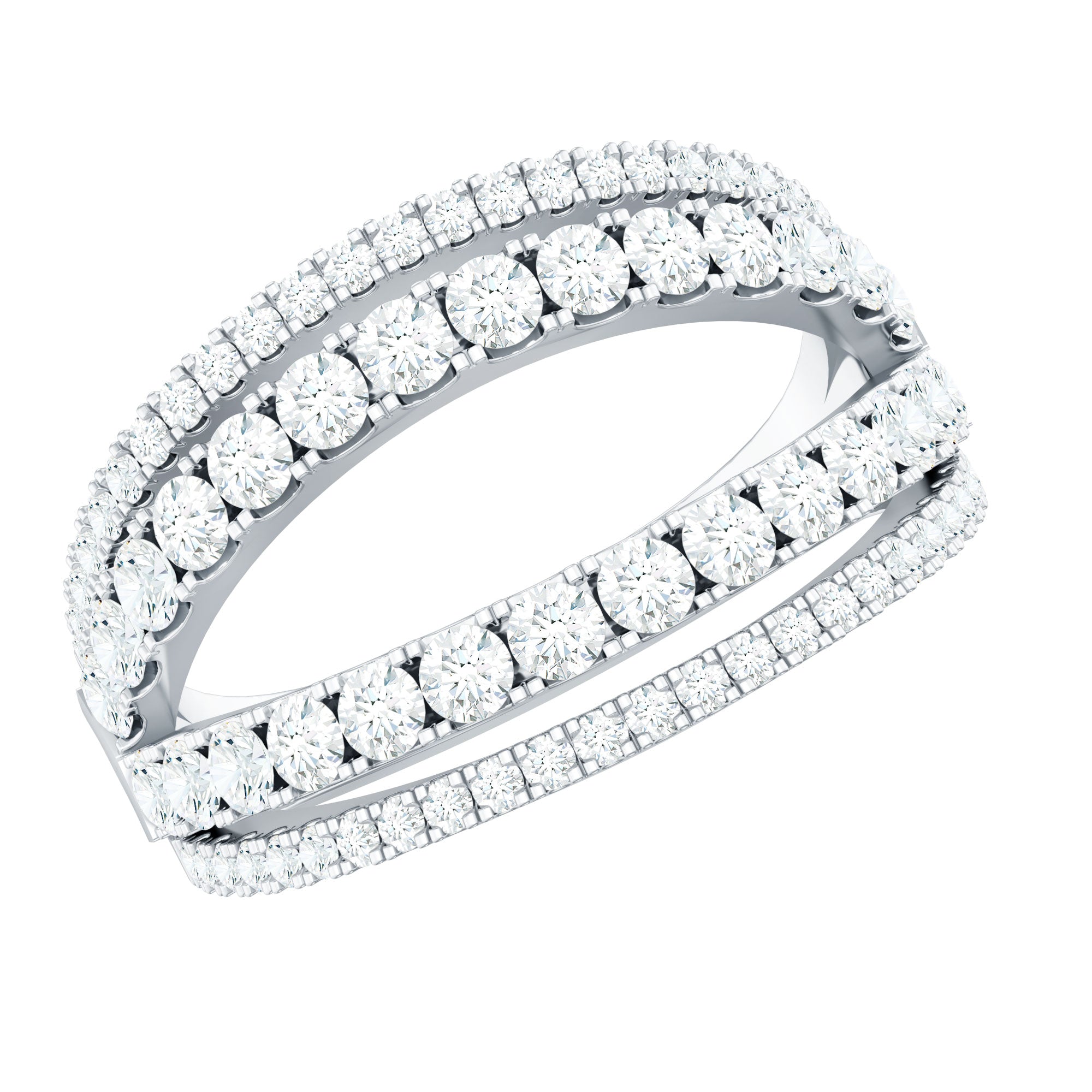 1.5 CT Cubic Zirconia Designer Cocktail Ring in Gold