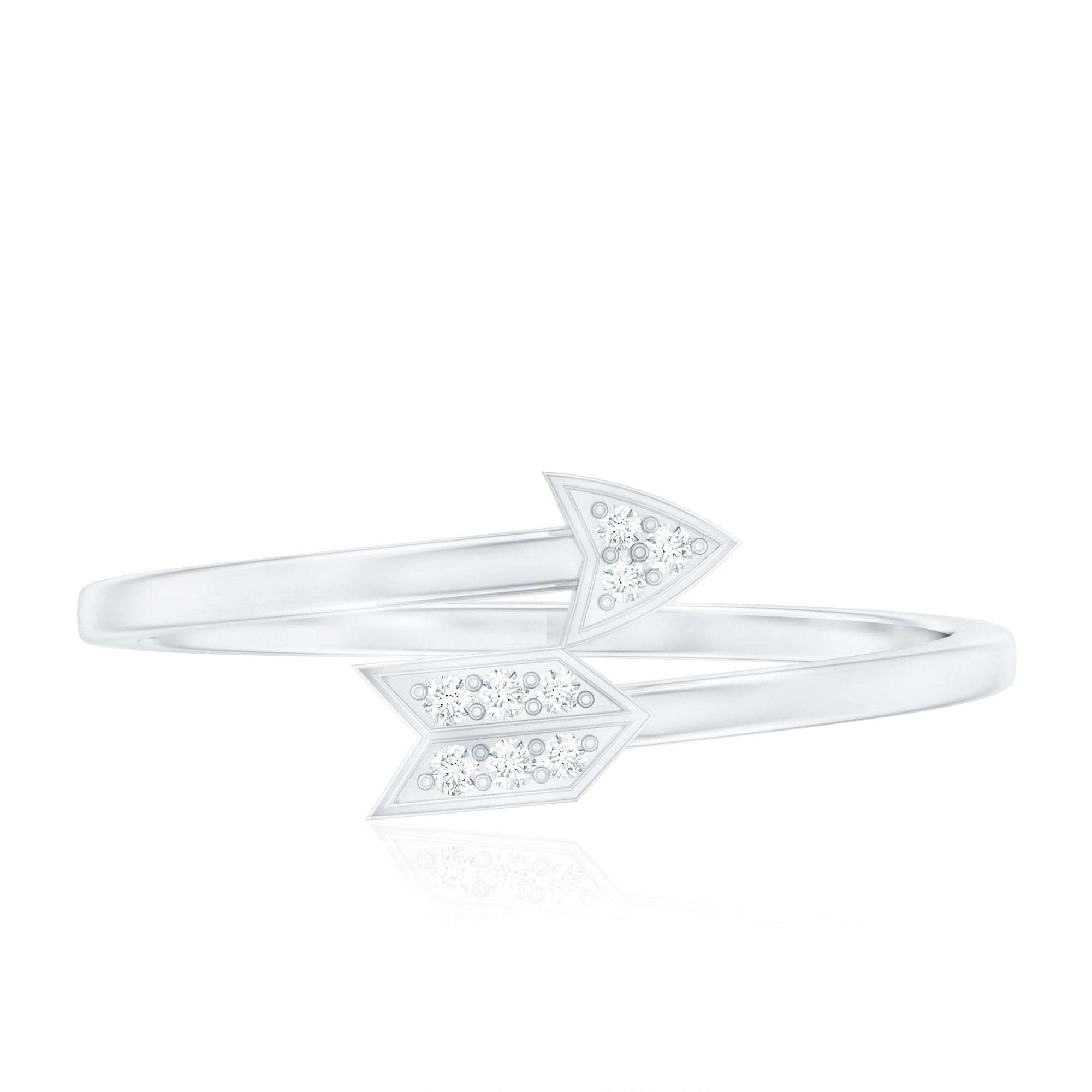 Natural Diamond Arrow Promise Ring for Her Natural - ( HI-SI ) - Rosec Jewels