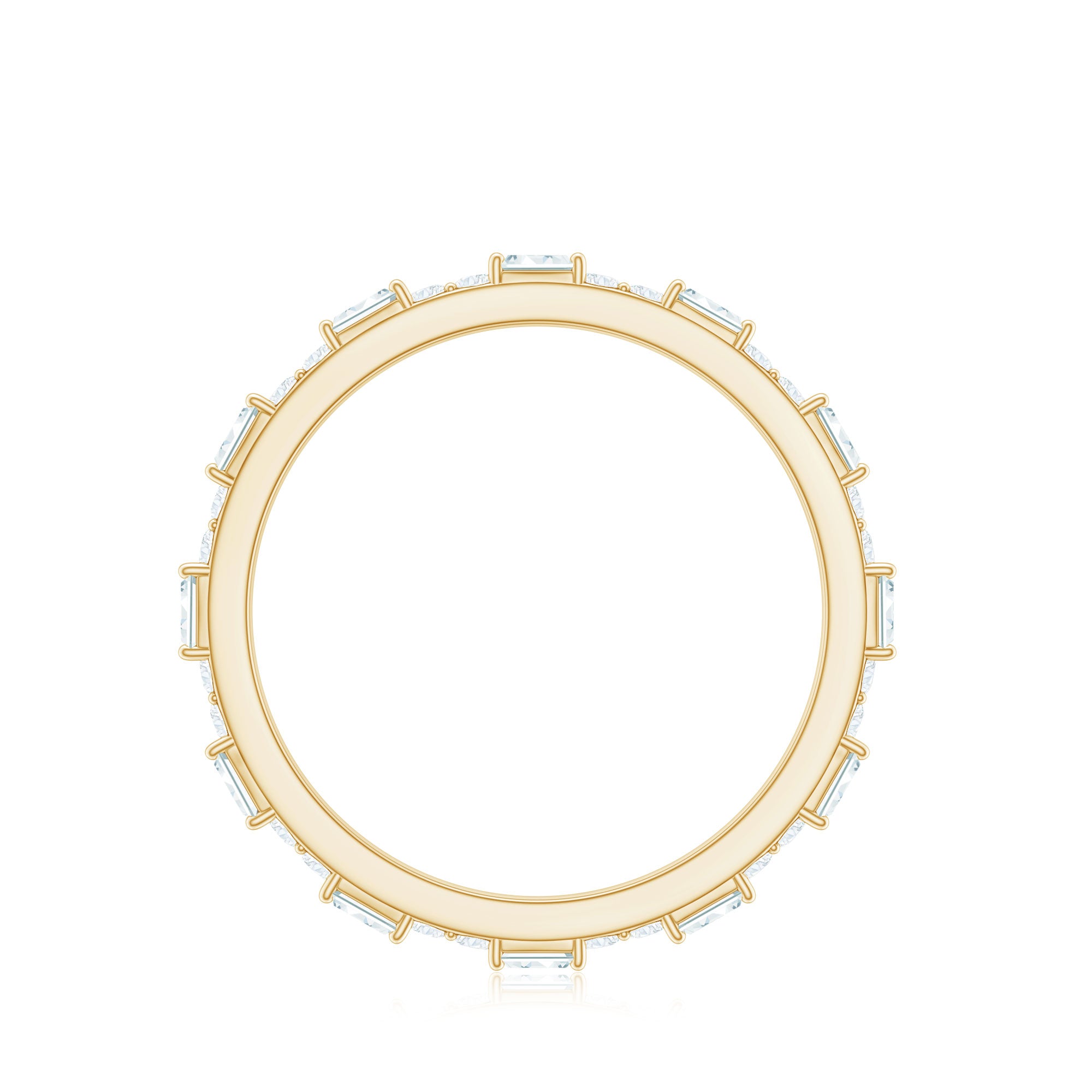 Certified Genuine Diamond Full Eternity Stackable Ring Natural - ( HI-SI ) - Rosec Jewels