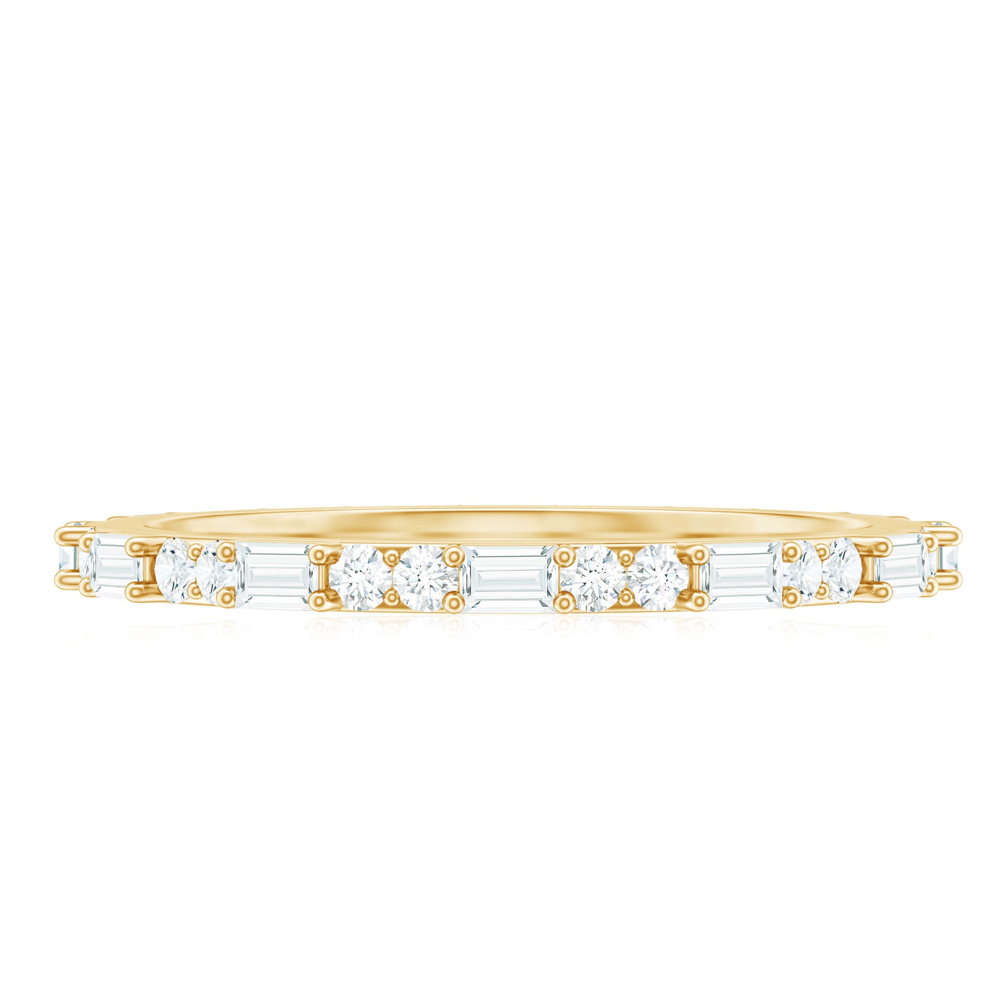 Certified Genuine Diamond Full Eternity Stackable Ring Natural - ( HI-SI ) - Rosec Jewels