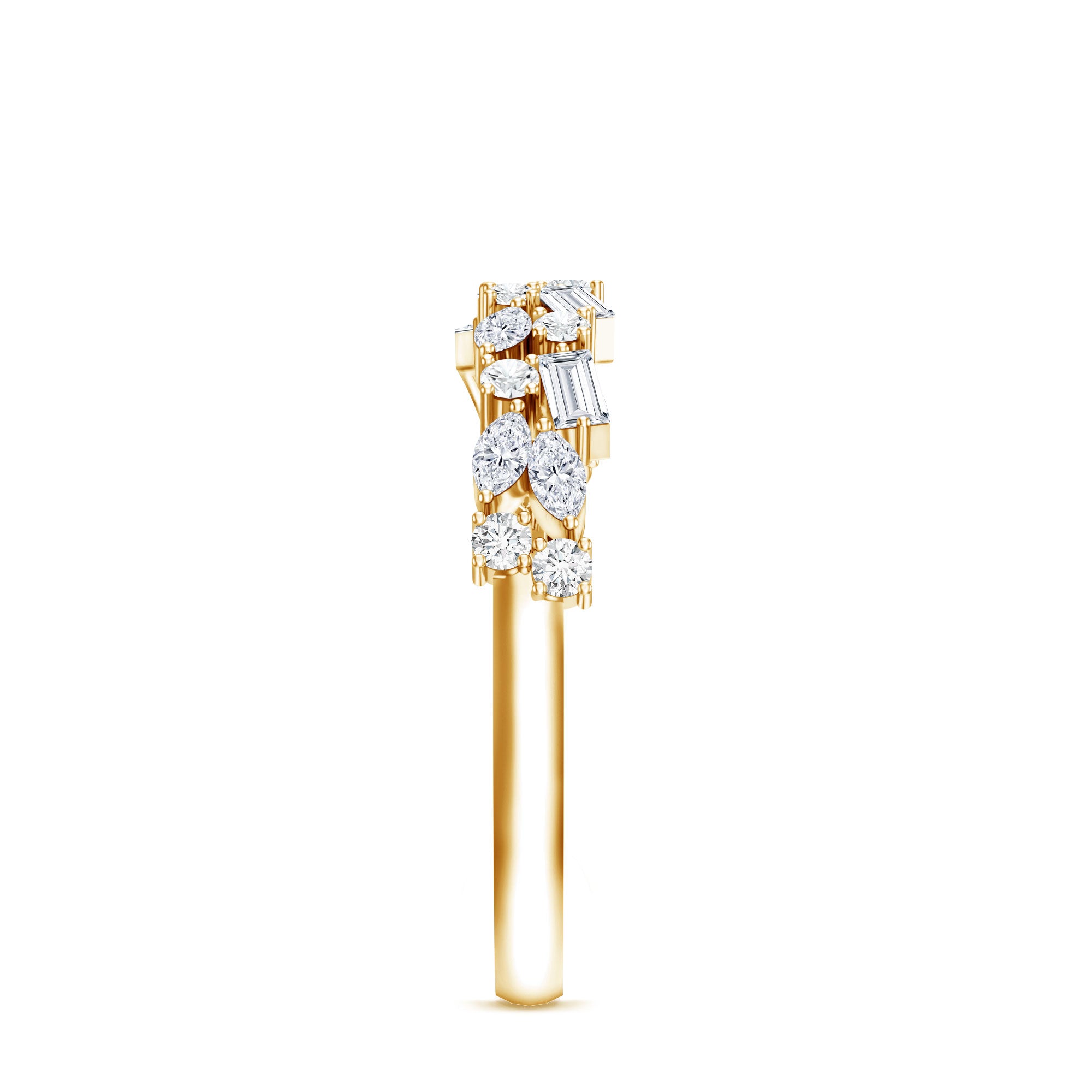 Real Diamond Half Eternity Band Ring Natural - ( HI-SI ) - Rosec Jewels