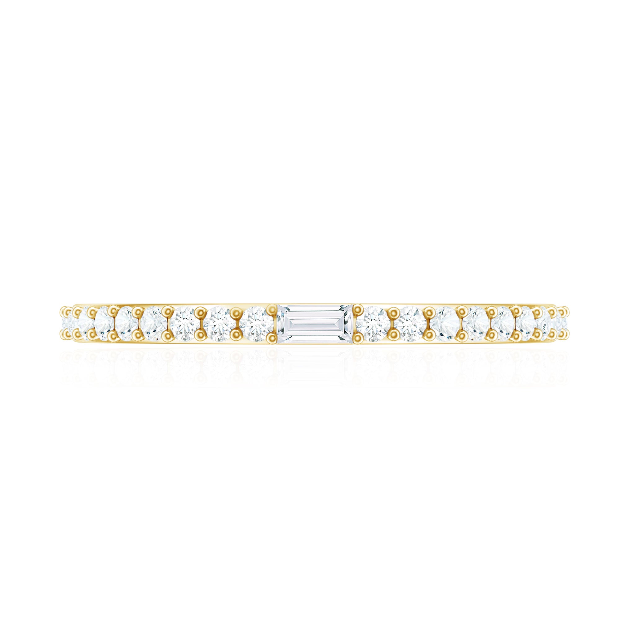 Real Diamond Half Eternity Ring Natural - ( HI-SI ) - Rosec Jewels