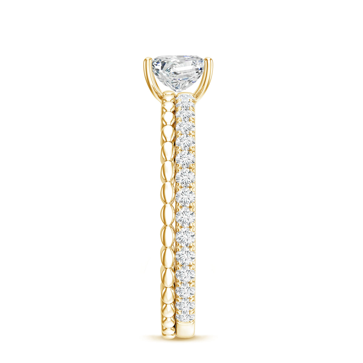 Certified Moissanite Square Cut Engagement Ring For Women D-VS1 - Rosec Jewels