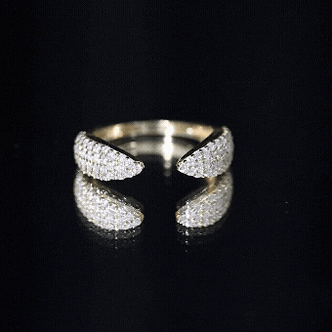 Certified Pave Set Moissanite Ring Enhancer D-VS1 - Rosec Jewels