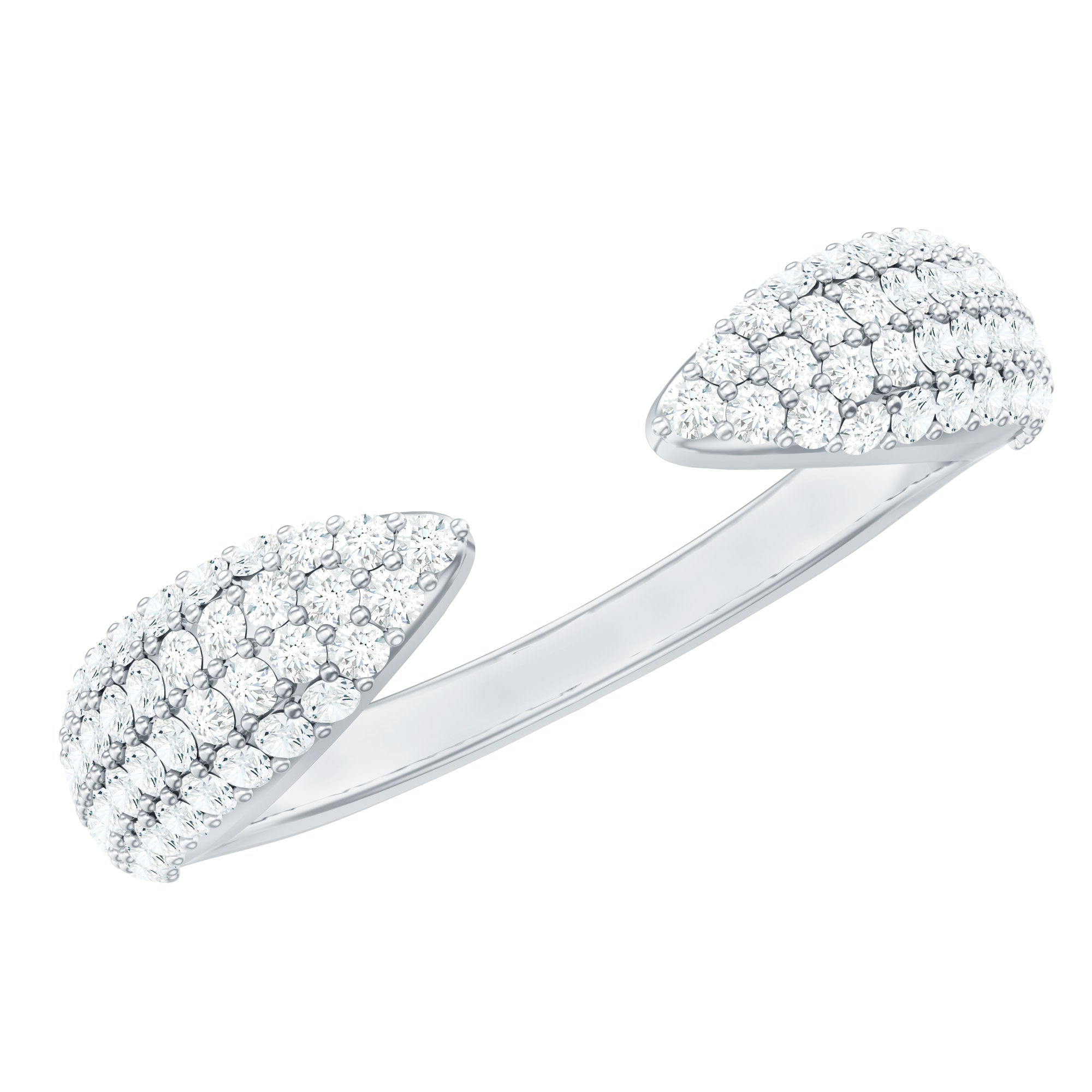 Certified Pave Set Moissanite Ring Enhancer D-VS1 - Rosec Jewels