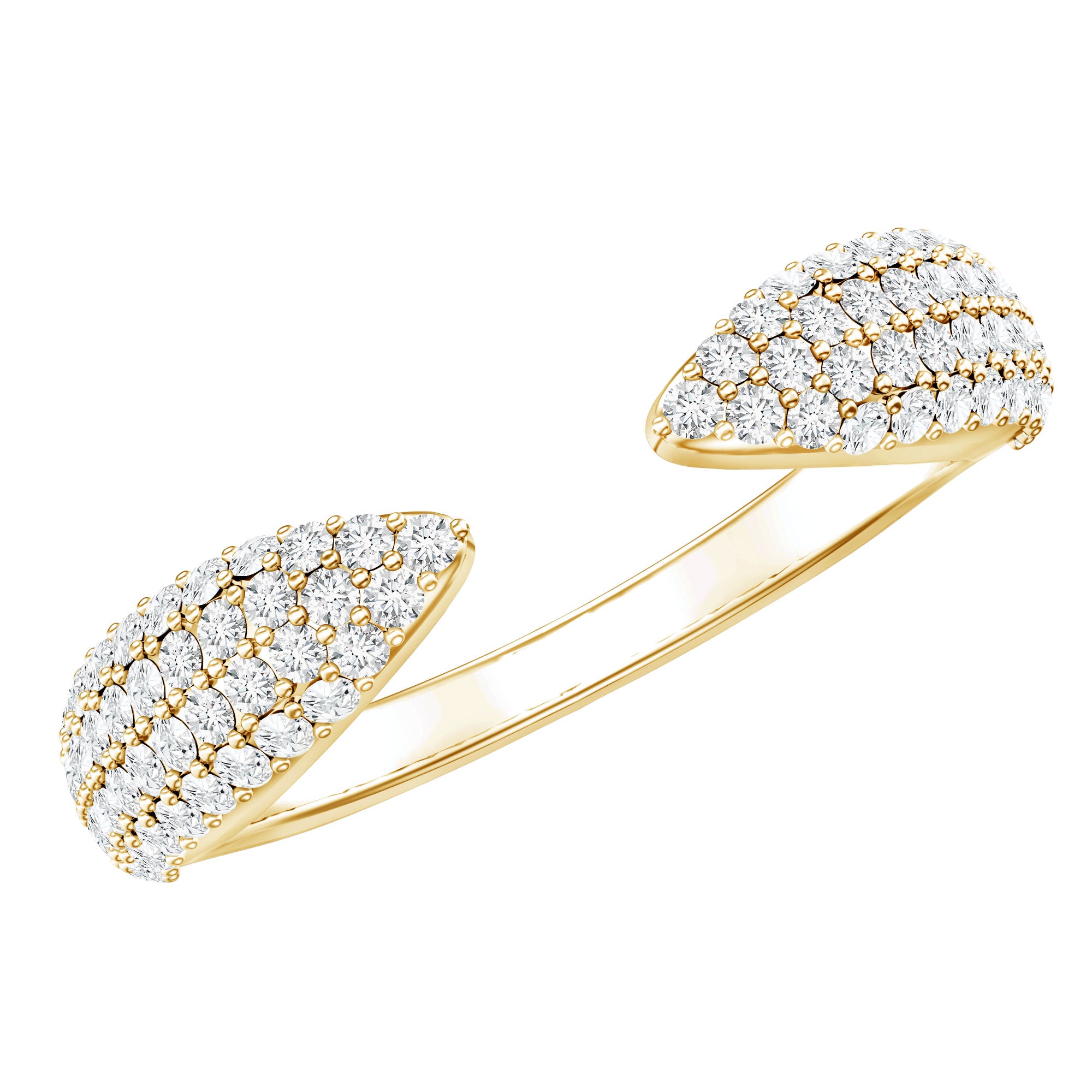 Certified Pave Set Moissanite Ring Enhancer D-VS1 - Rosec Jewels