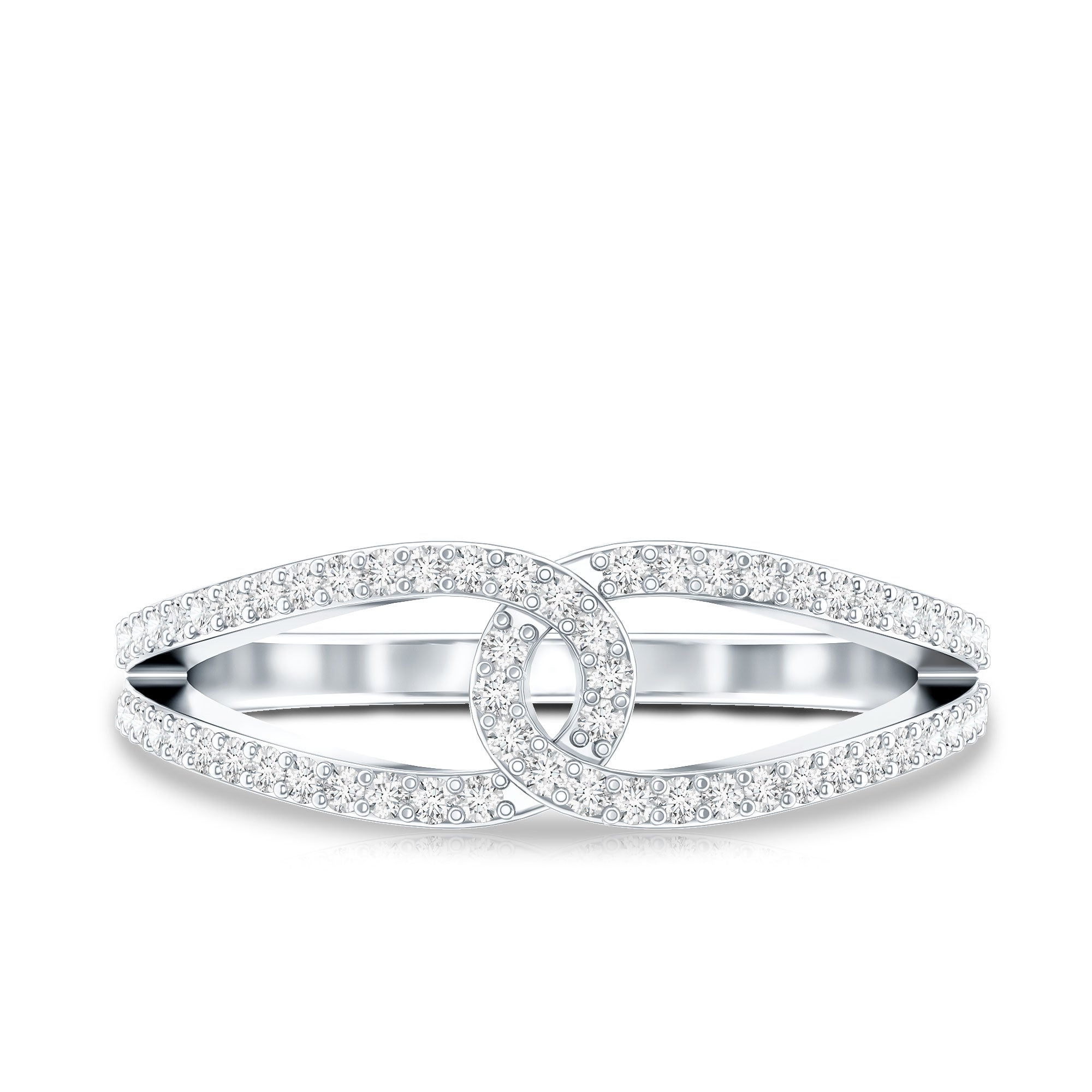 Certified Moissanite Infinity Promise Ring D-VS1 - Rosec Jewels