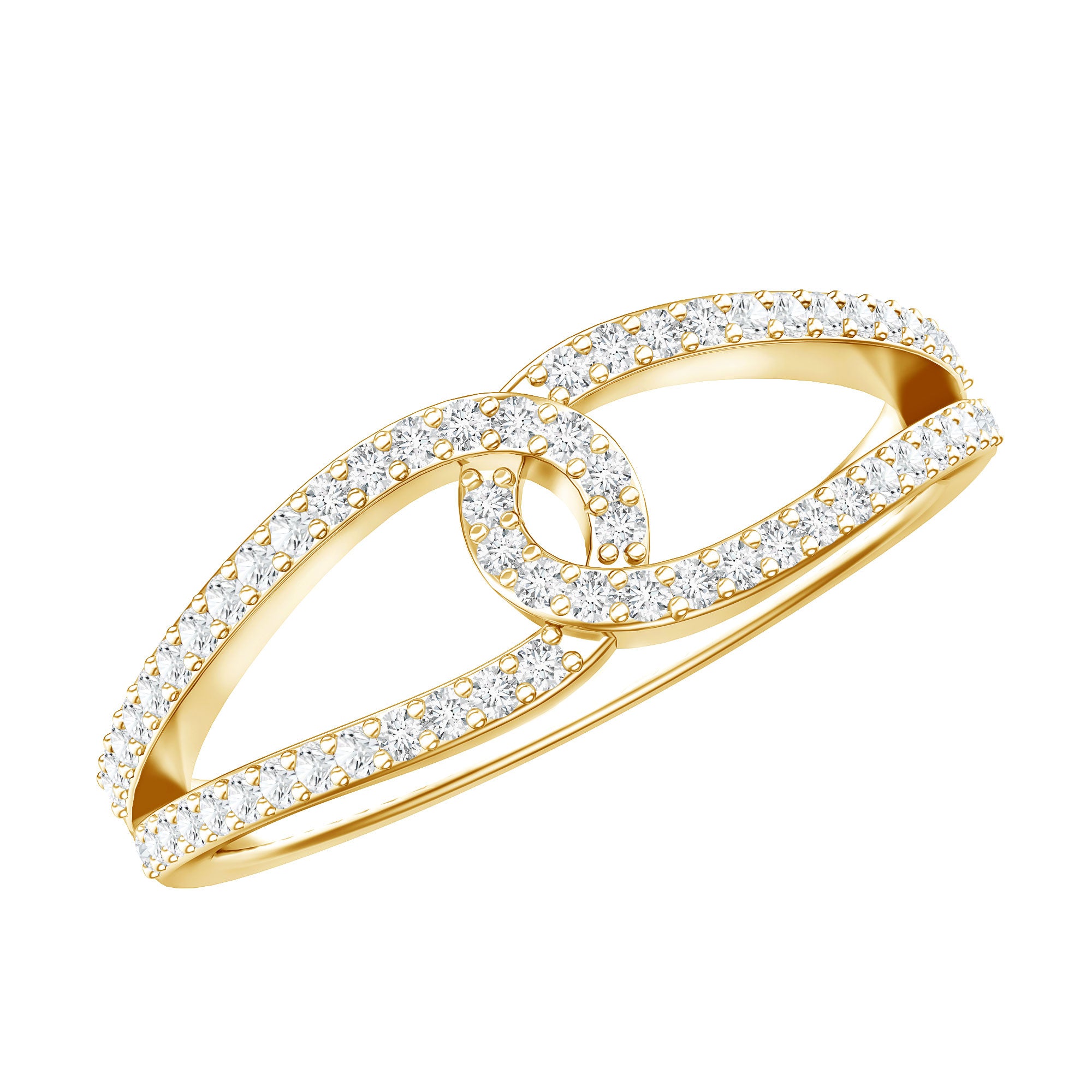Certified Moissanite Infinity Promise Ring D-VS1 - Rosec Jewels