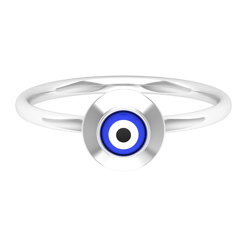 Enamel Evil Eye Gold Ring for Women