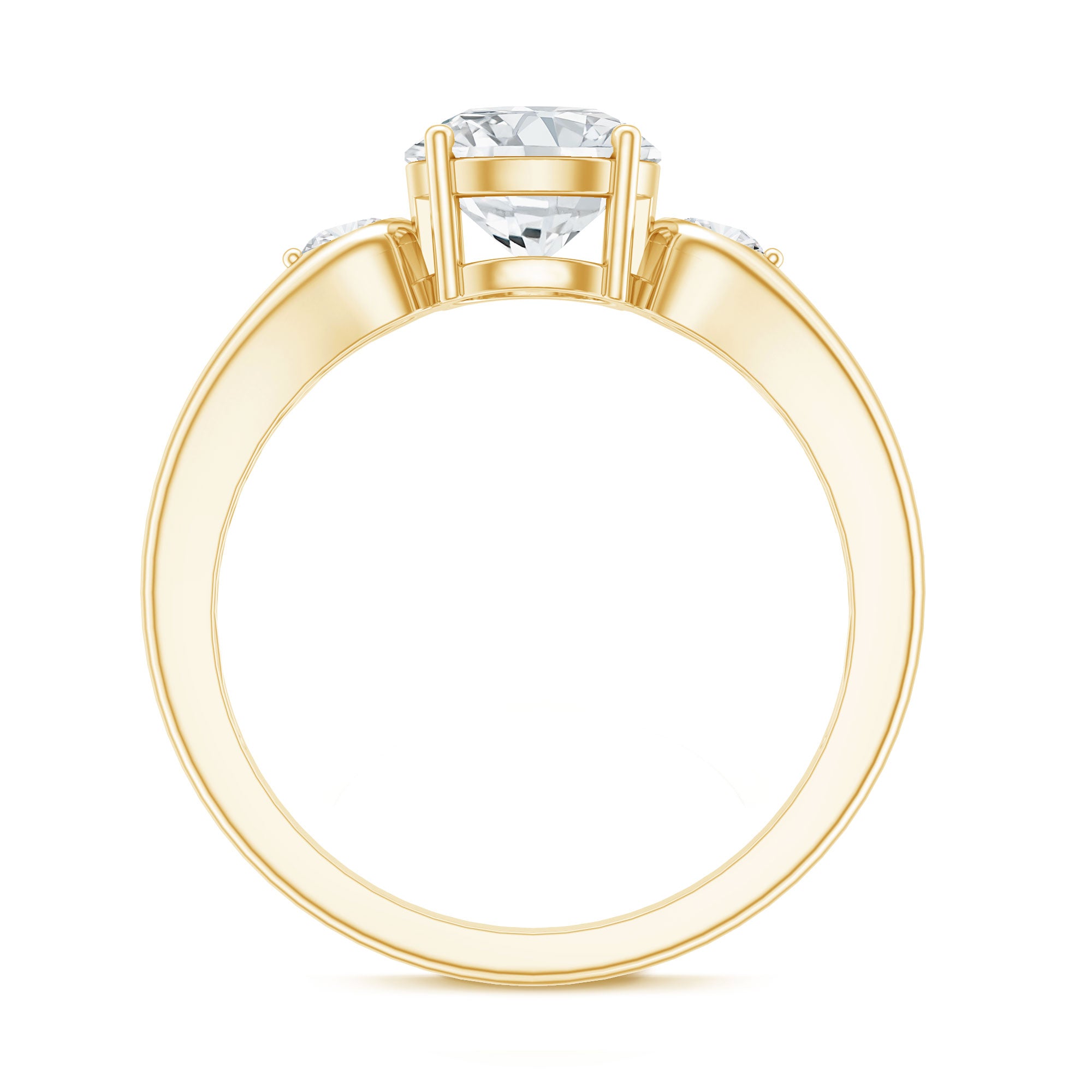 Certified 2 Carat Moissanite Promise Engagement Ring D-VS1 - Rosec Jewels