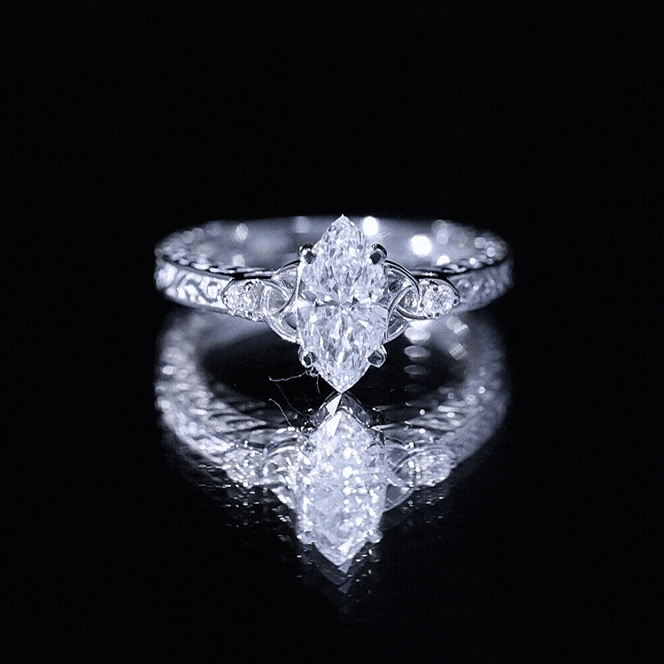 Antique Style Moissanite Celtic Knot Engagement Ring D-VS1 - Rosec Jewels