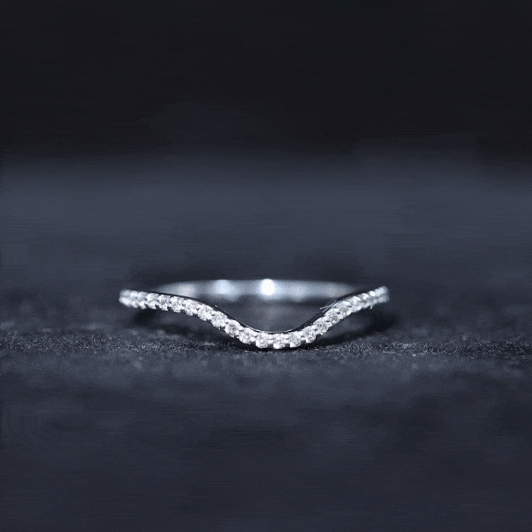 Natural Diamond Curved Enhancer Ring with Certificate Natural - ( HI-SI ) - Rosec Jewels