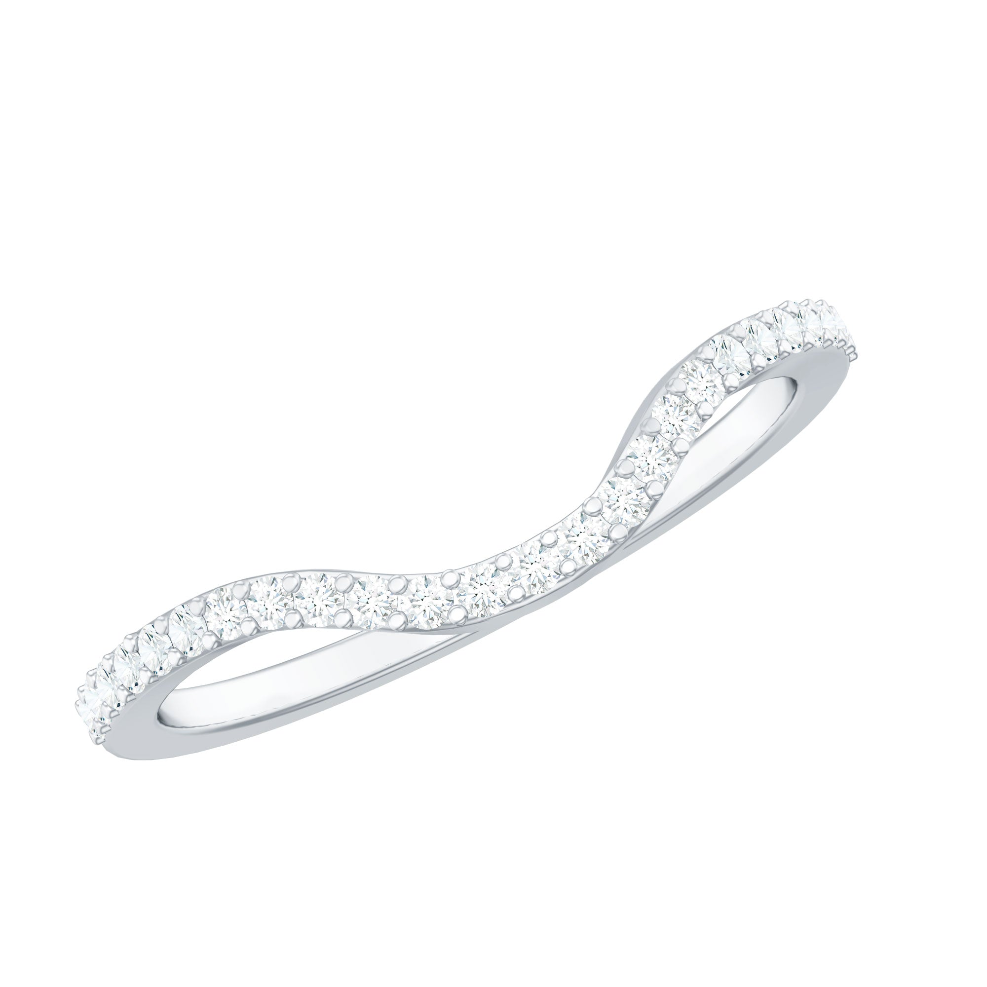 Natural Diamond Curved Enhancer Ring with Certificate Natural - ( HI-SI ) - Rosec Jewels