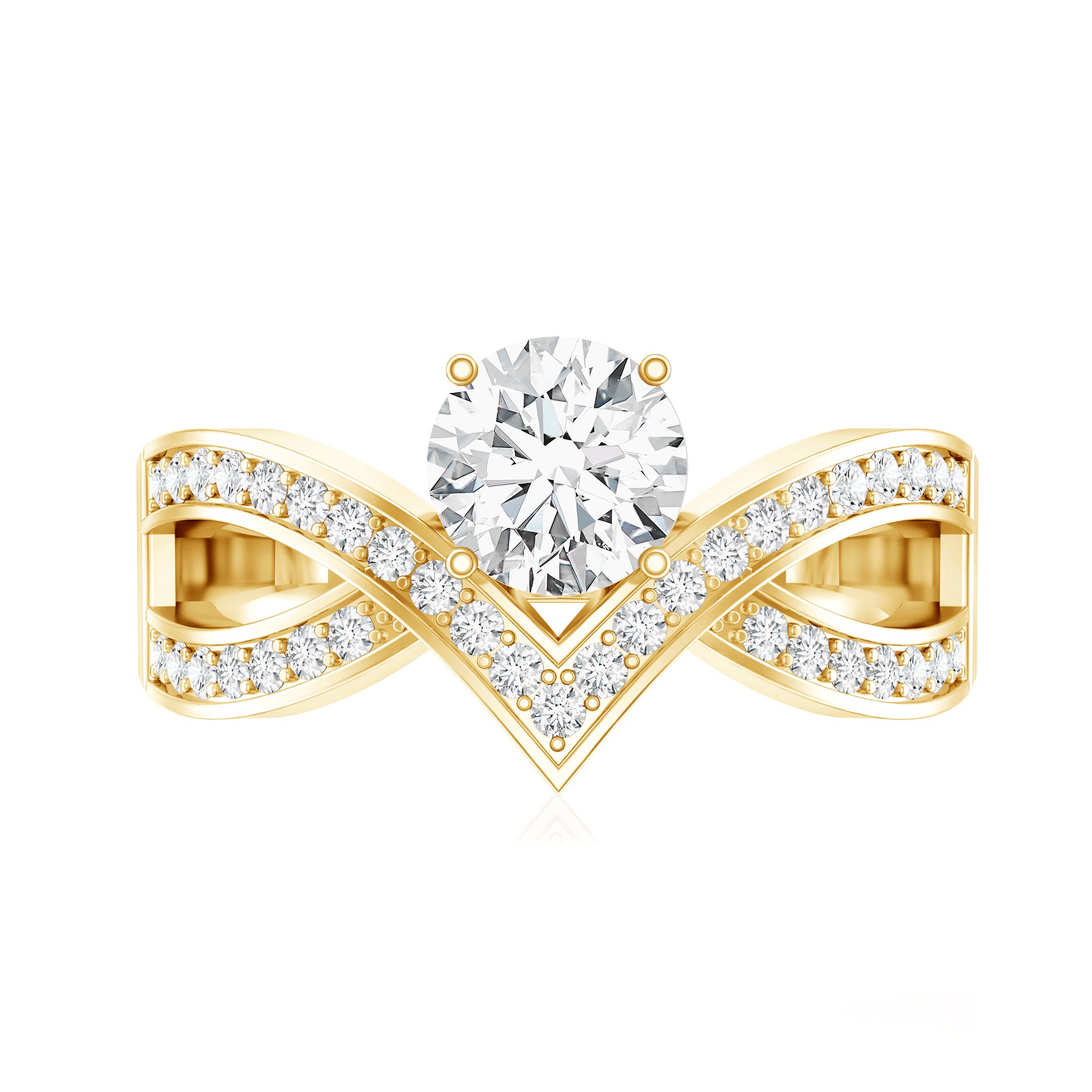 Rosec Jewels-Certified Lab Grown Diamond Designer Solitaire Engagement Ring