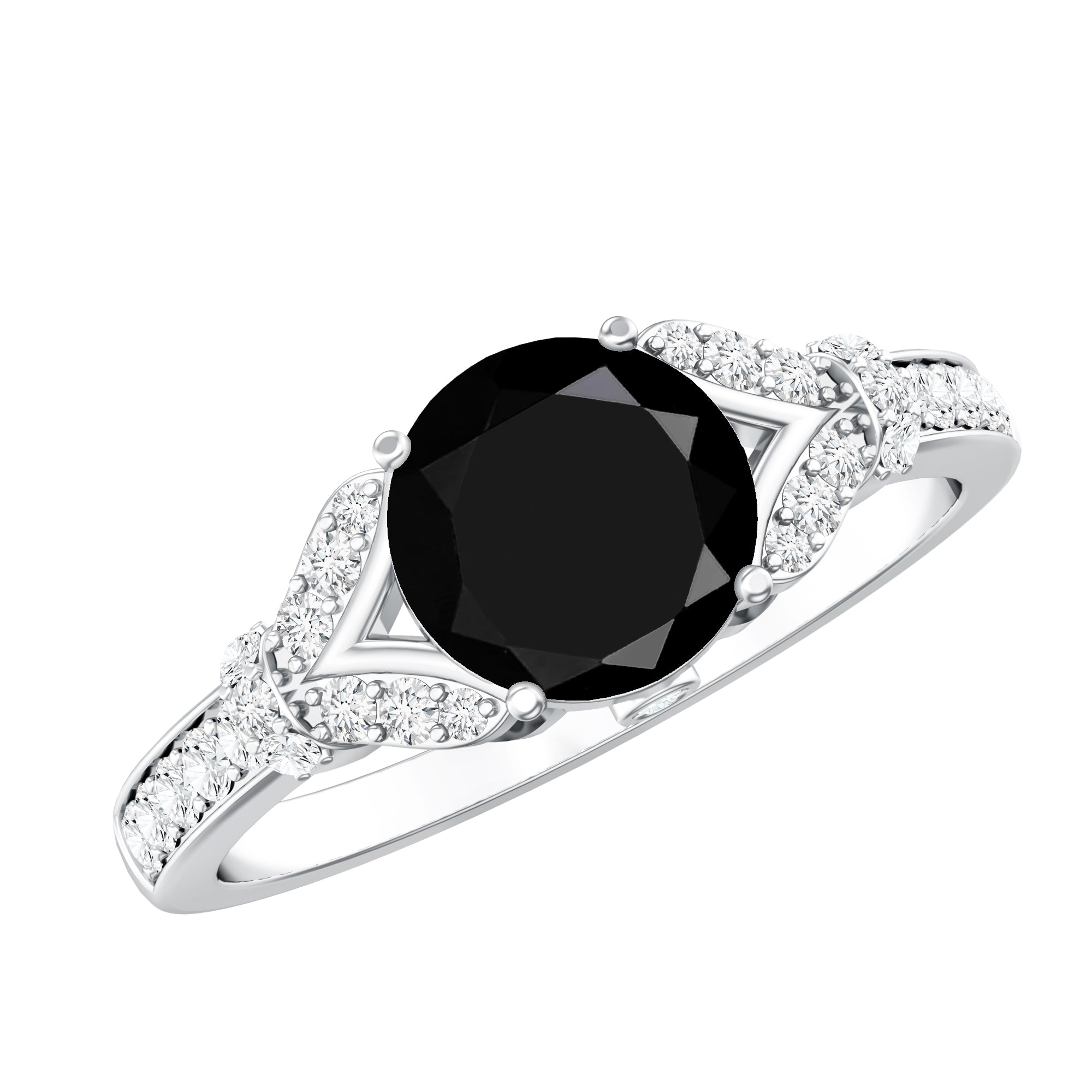 Rosec Jewels-Lab Grown Black Diamond Solitaire Engagement Ring