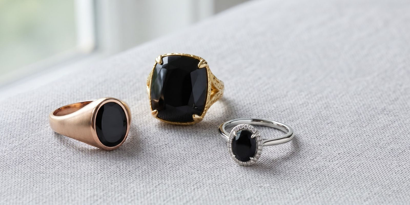 Black Onyx Remains Versatile in Ring Collections
