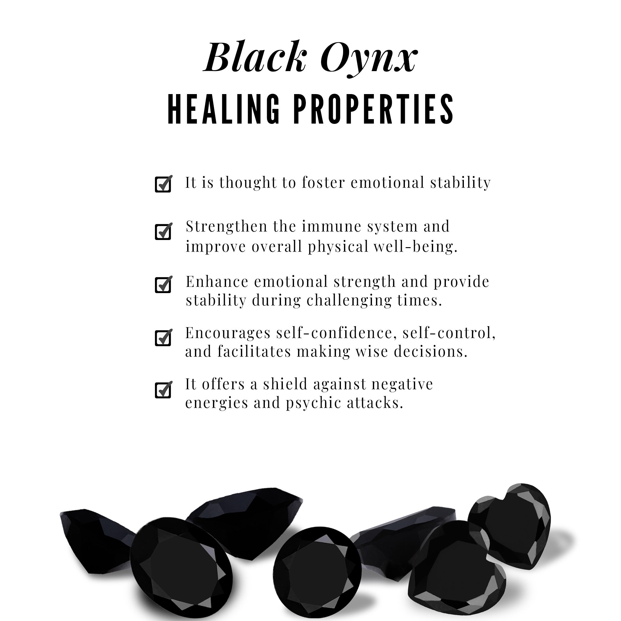 0.75 CT Minimal Black Onyx Engagement Ring with Diamond Enhancer Black Onyx - ( AAA ) - Quality - Rosec Jewels