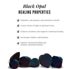 Heart Shape Stud Earrings with Round Black Opal in Gypsy Setting Black Opal - ( AAA ) - Quality - Rosec Jewels