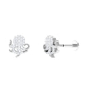 Moissanite Gold Octopus Earring for Cartilage Piercing Moissanite - ( D-VS1 ) - Color and Clarity - Rosec Jewels