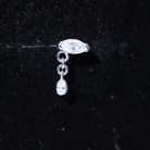 Marquise Moissanite Dangle Cartilage Earring D-VS1 - Rosec Jewels