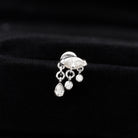 Marquise Cut Moissanite Cartilage Dangle Earring D-VS1 - Rosec Jewels