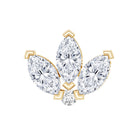 Certified Moissanite Marquise Lotus Piercing Stud D-VS1 - Rosec Jewels
