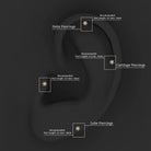 Rosec Jewels-Pearl Solitaire Snowflake Earring for Helix Piercing